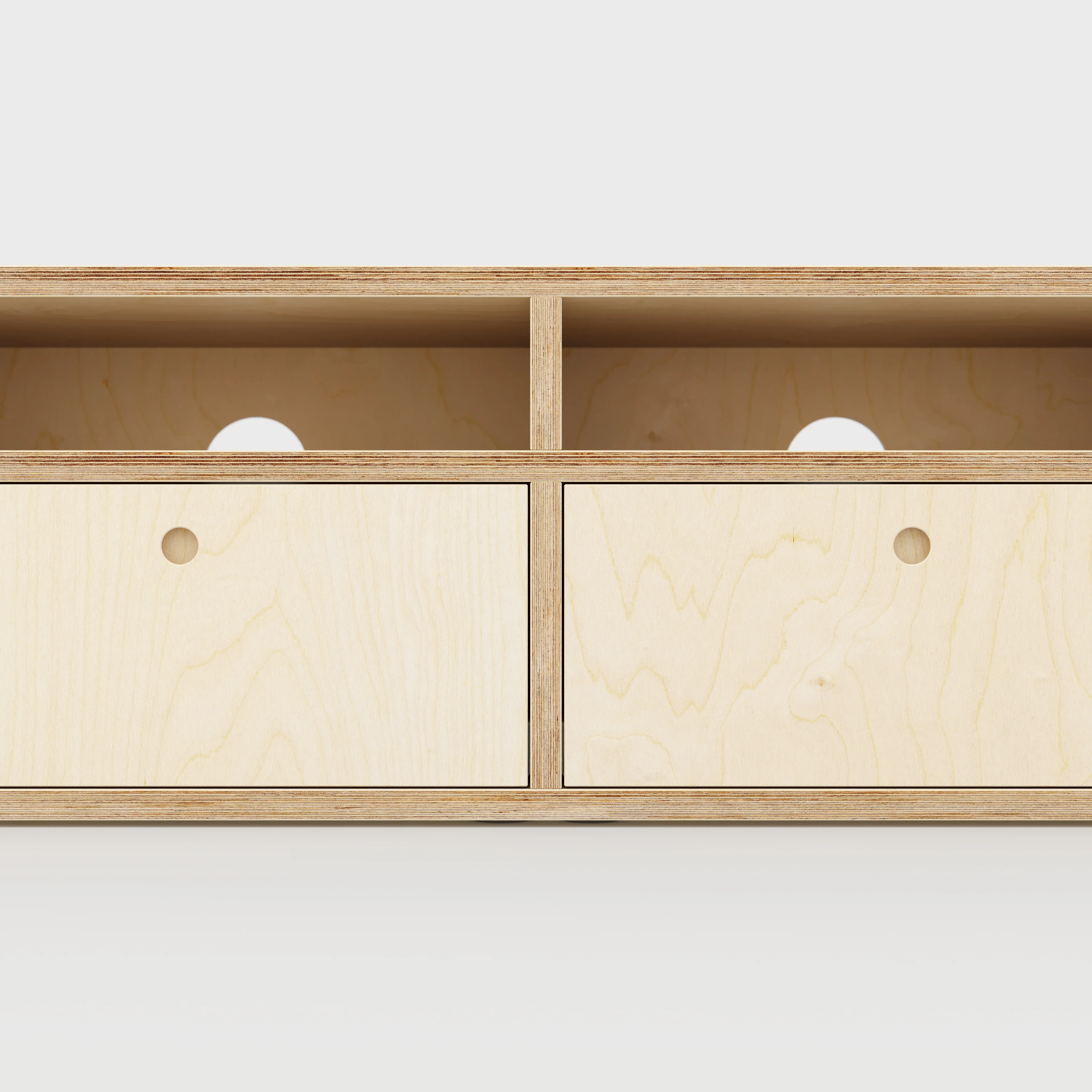 Plywood TV Entertainment Unit - Type 2 - Plywood Birch - 1200(w) x 400(d) x 450(h) - Image 4