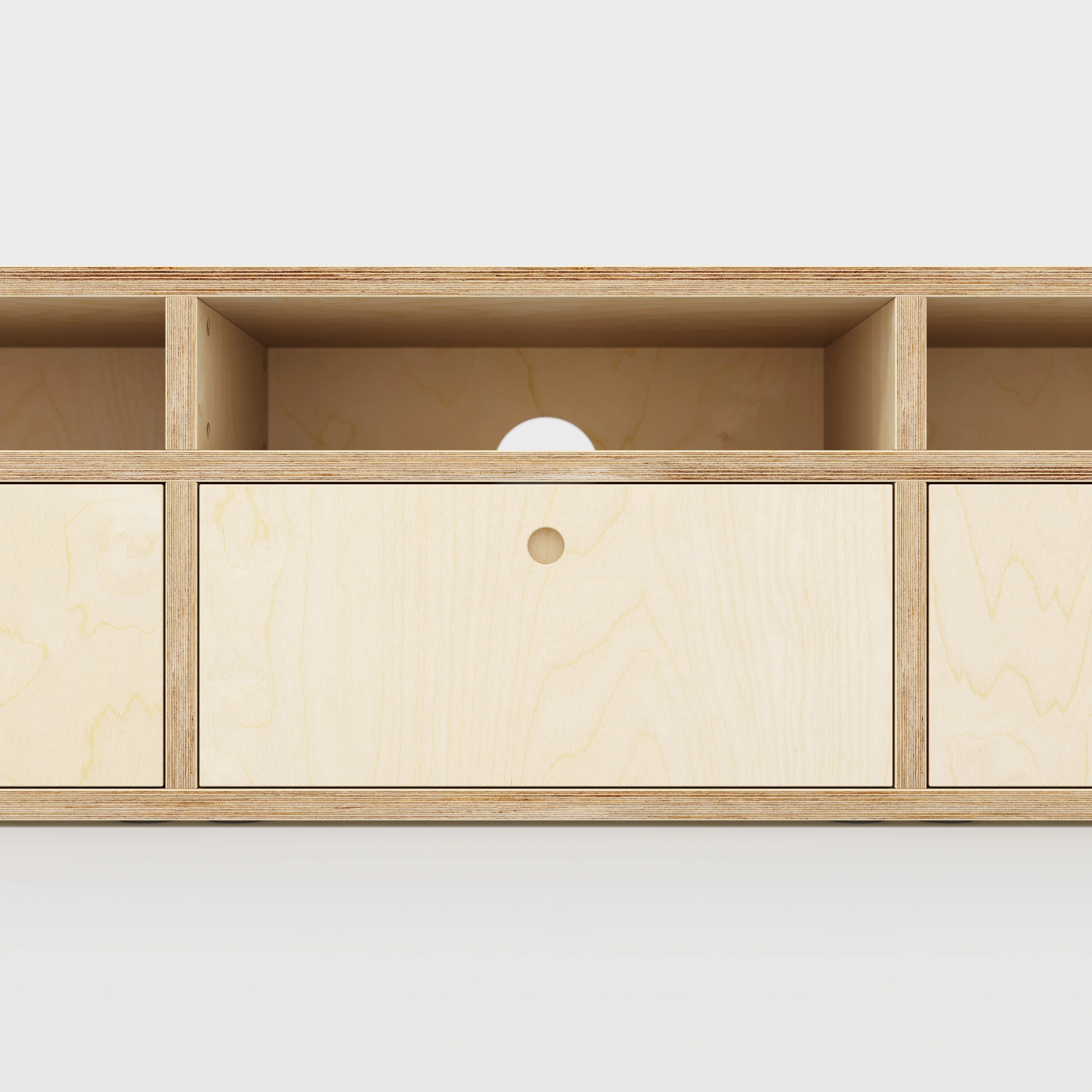 Plywood TV Entertainment Unit - Type 2 - Plywood Birch - 1800(w) x 400(d) x 450(h) - Image 4