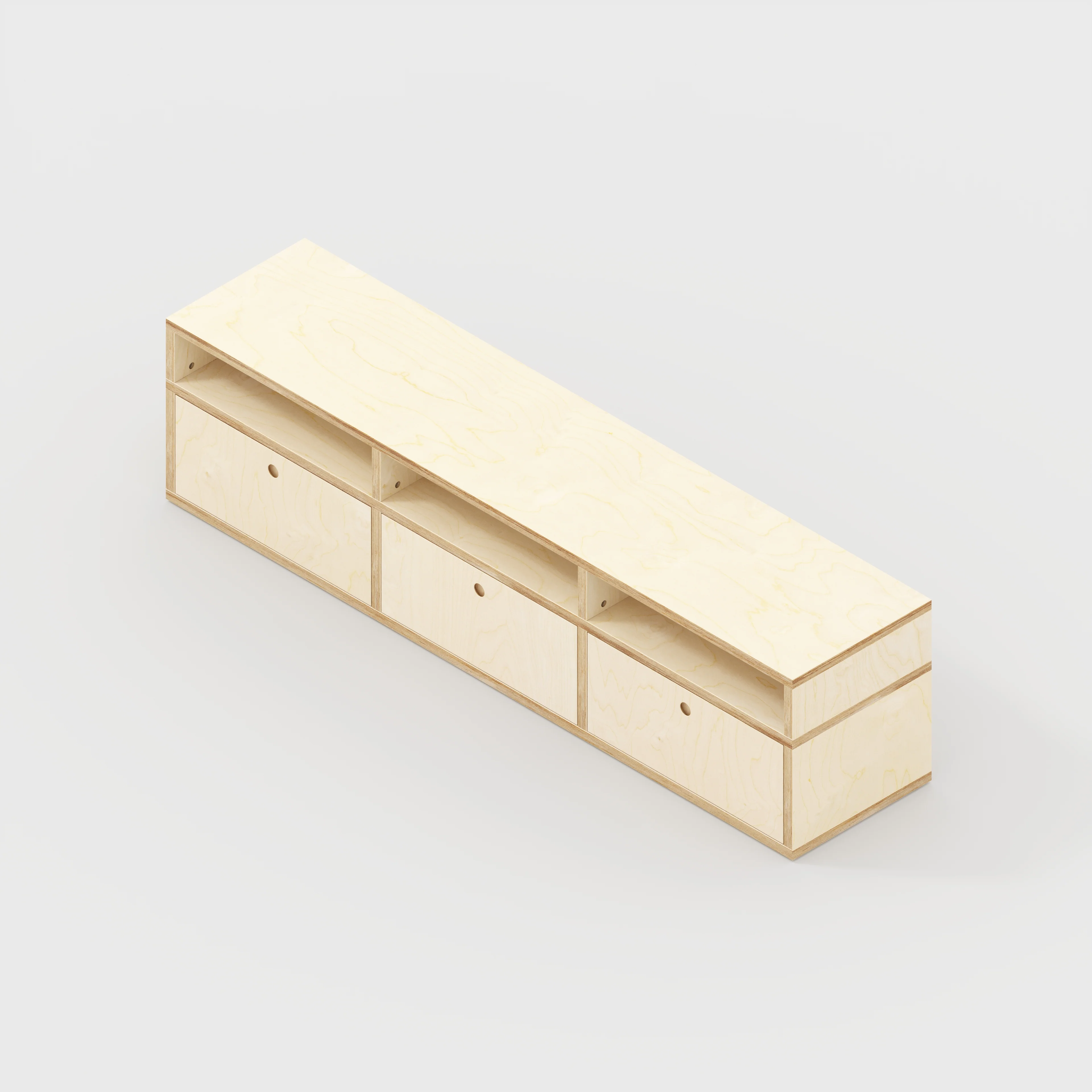 Plywood TV Entertainment Unit - Type 2 - Plywood Birch - 1800(w) x 400(d) x 450(h) - Image 5