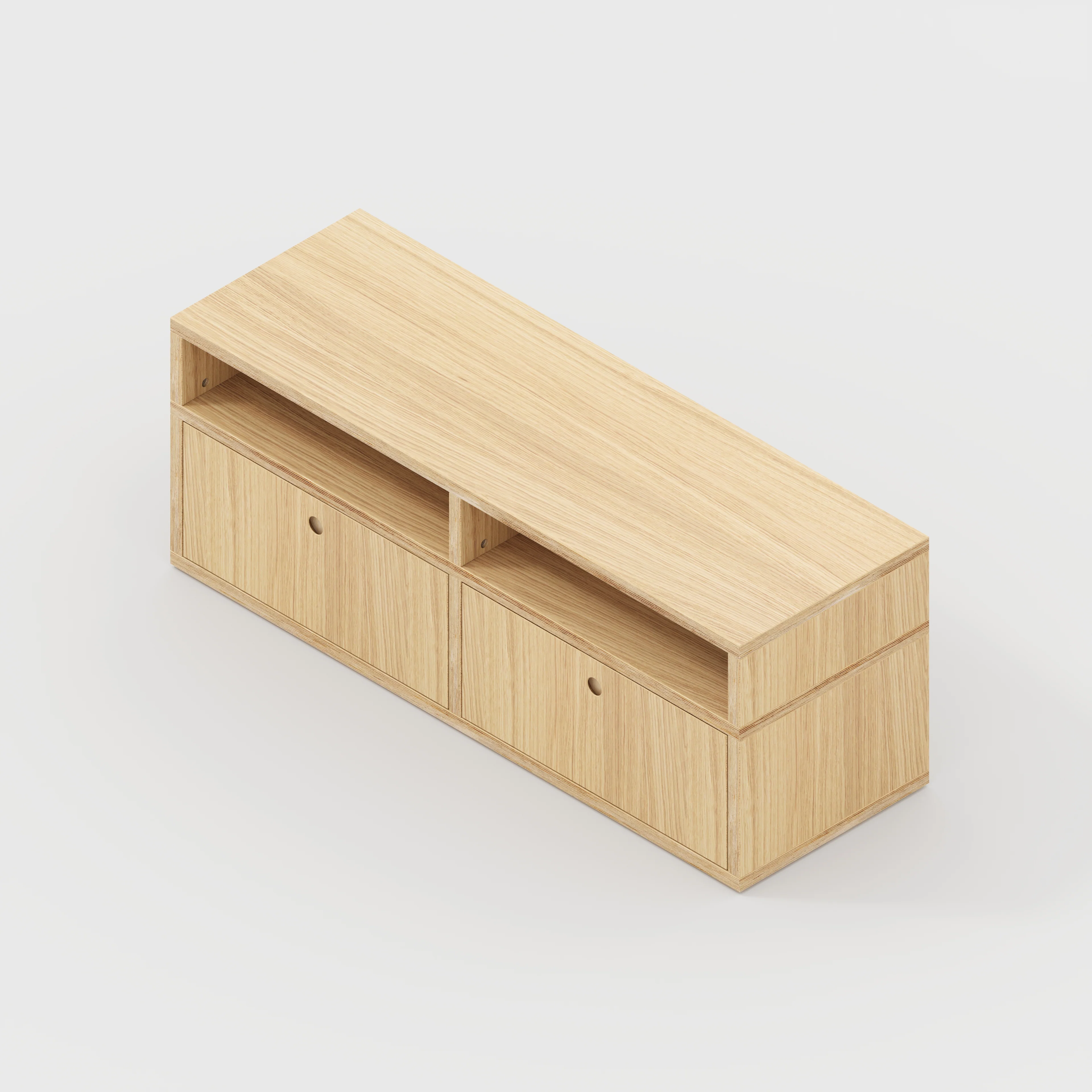 Plywood TV Entertainment Unit - Type 2 - Plywood Oak - 1200(w) x 400(d) x 450(h) - Image 5