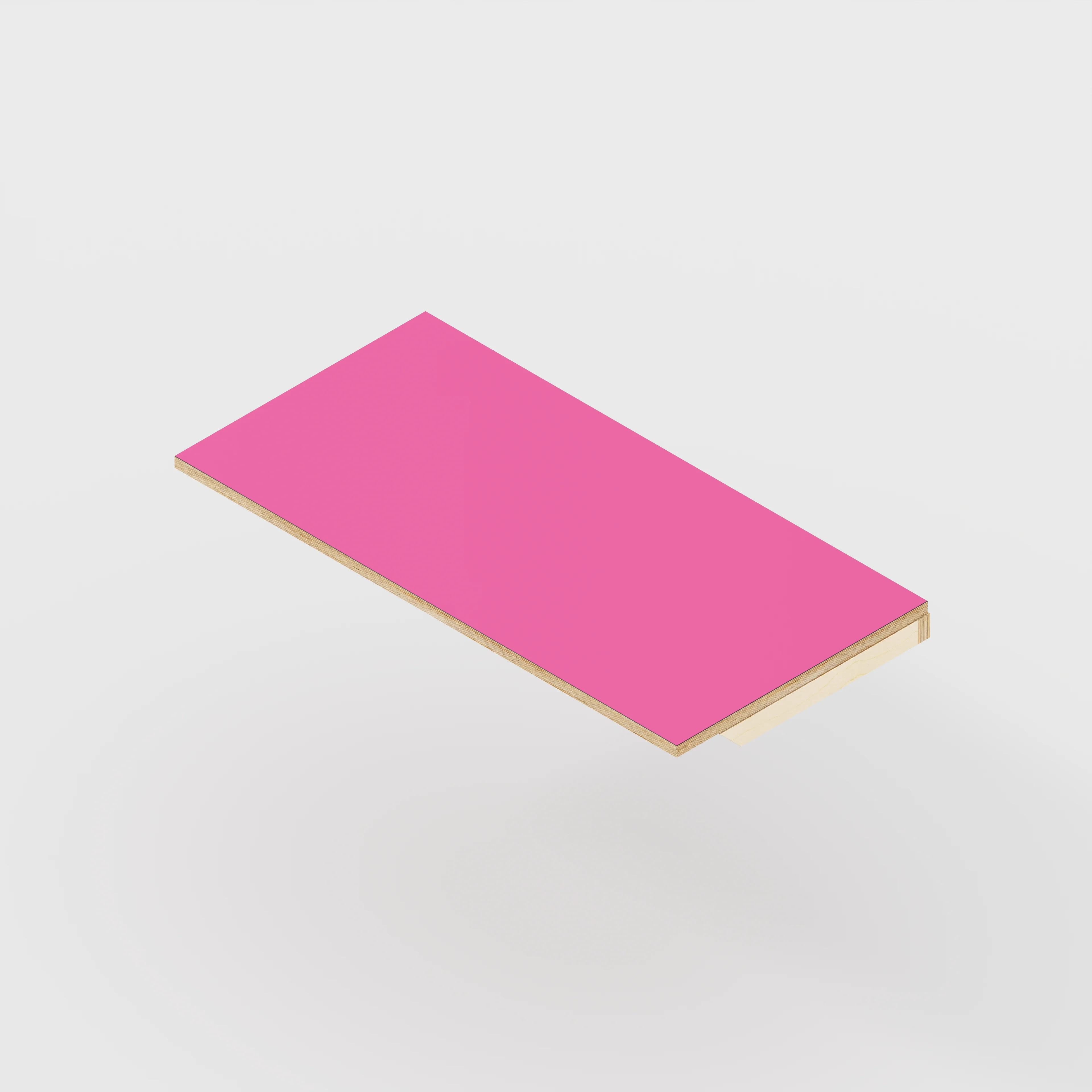 Plywood Wall Desk with Battens - Formica Juicy Pink - 1200(w) x 600(d) - Image 3