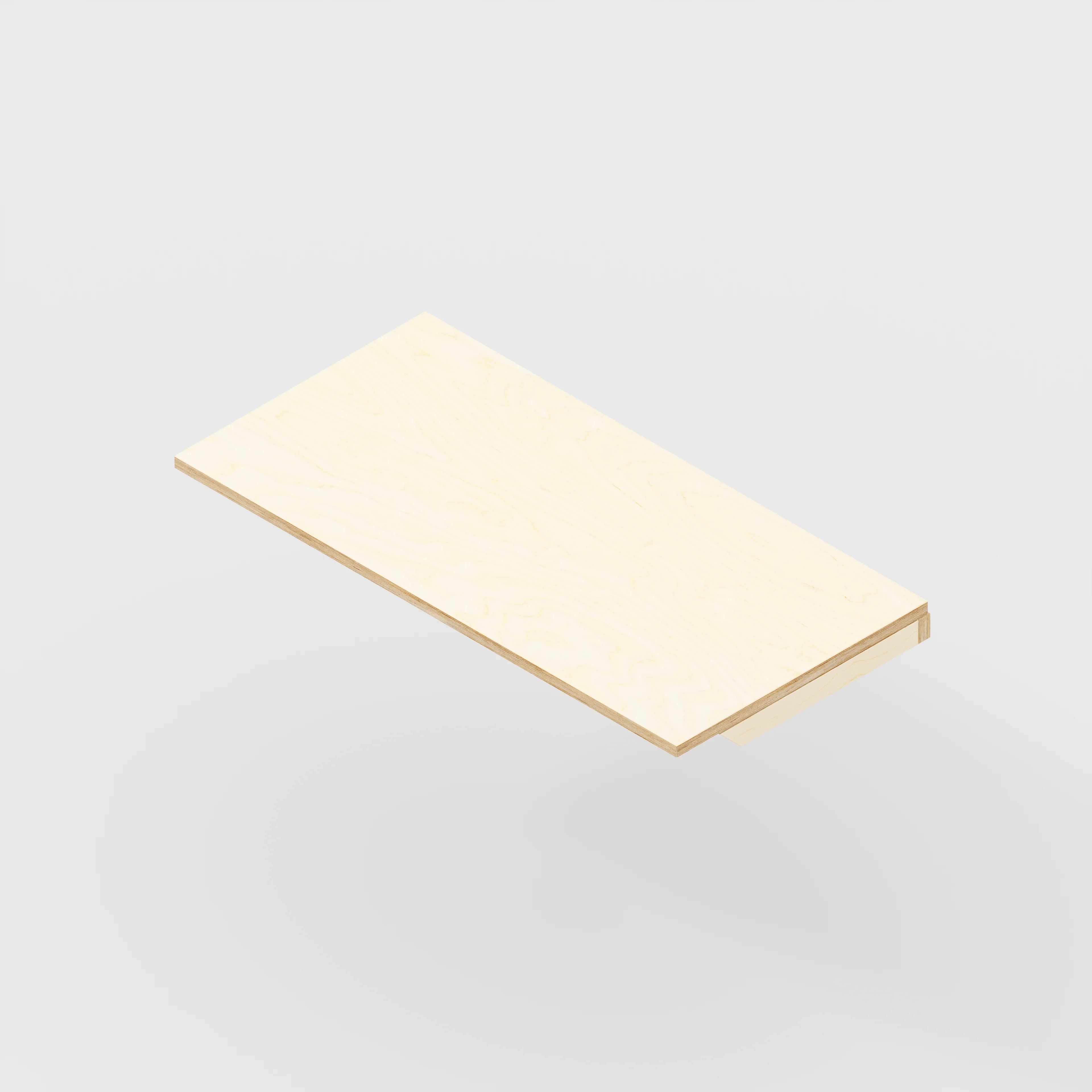 Plywood Wall Desk with Battens - Plywood Birch - 1200(w) x 600(d) - Image 3