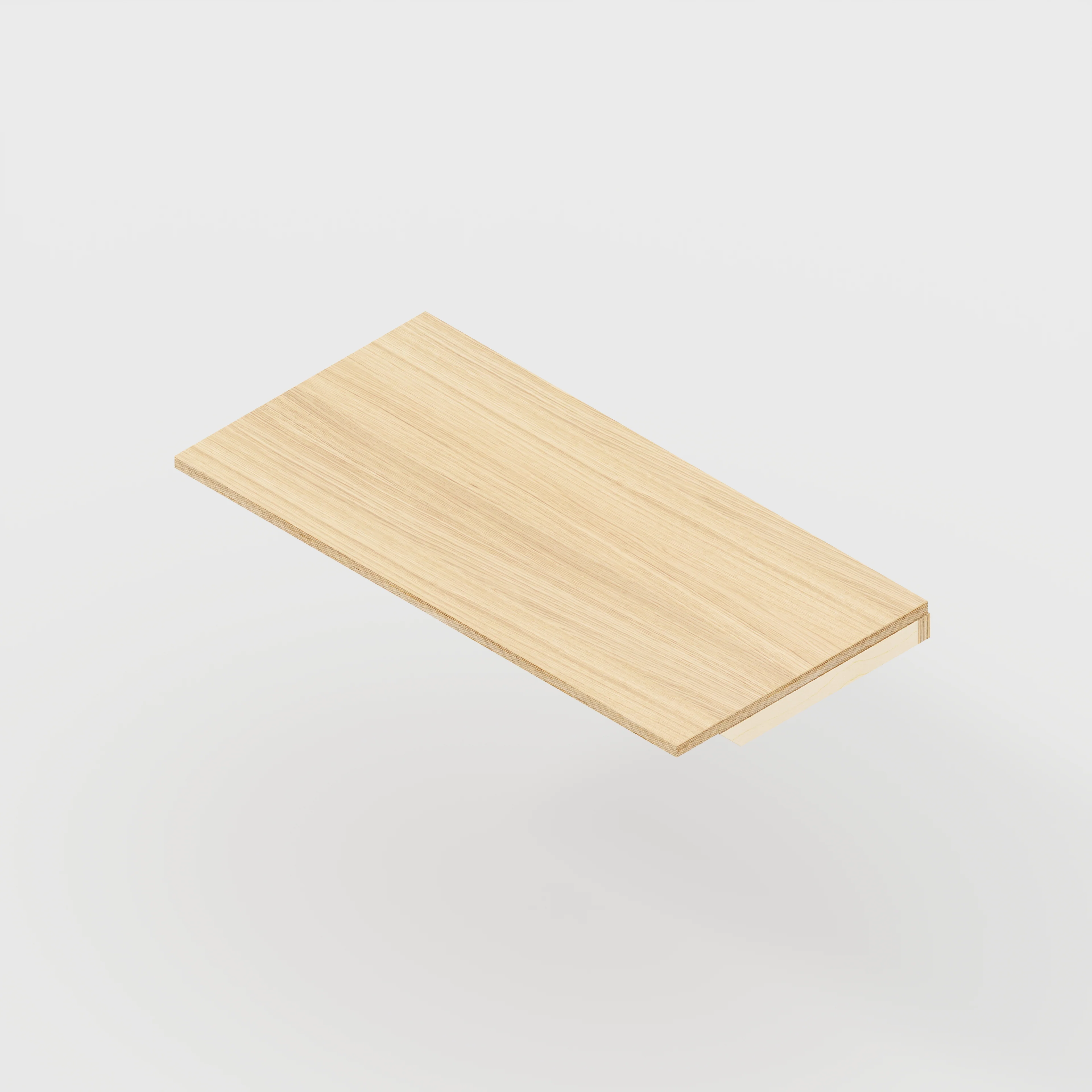 Plywood Wall Desk with Battens - Plywood Oak - 1200(w) x 600(d) - Image 3