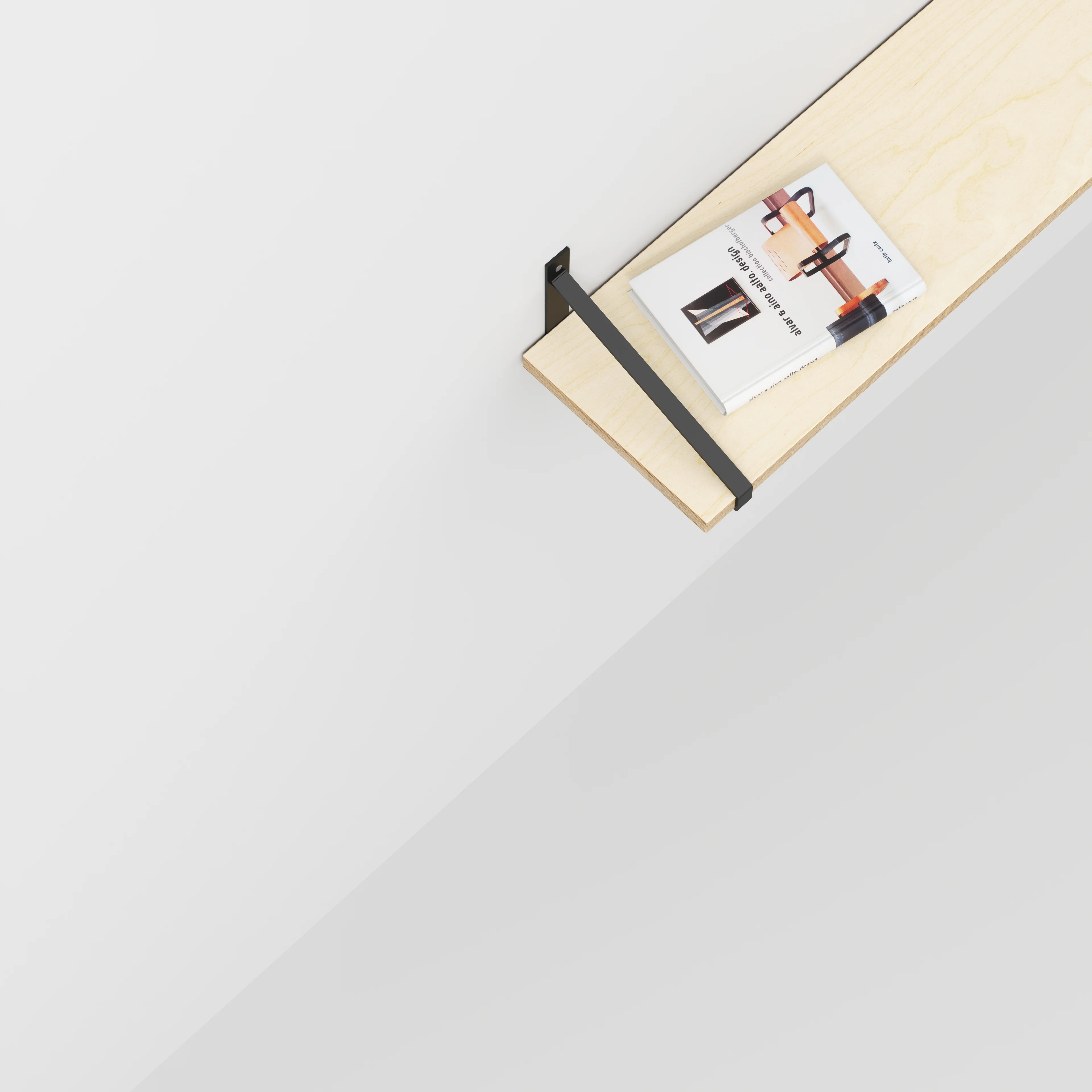 Plywood Wall Shelf with Suspense Brackets - Plywood Birch - 1600(w) x 260(d) - Image 3