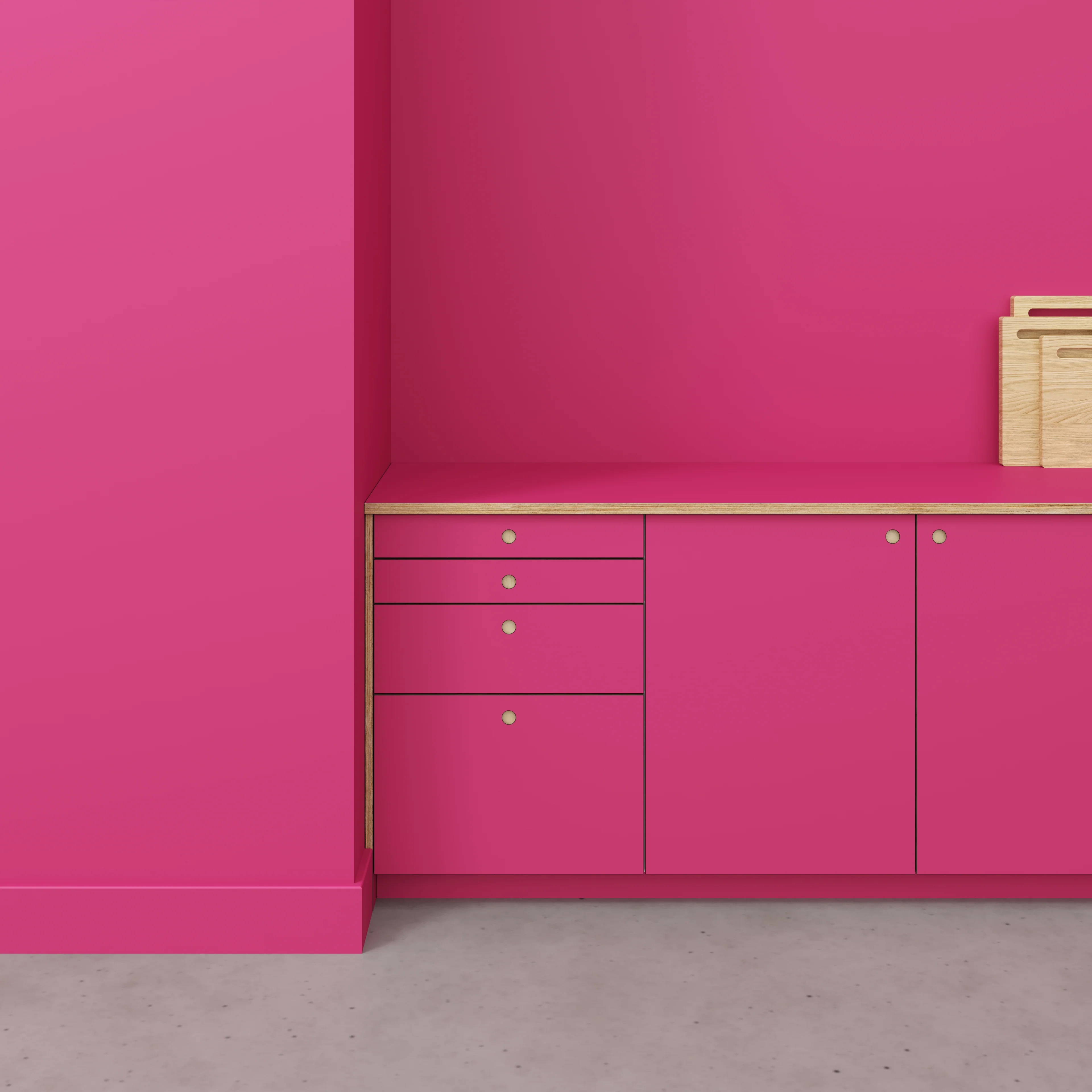 Plywood Worktop - Formica Juicy Pink - 3000(w) x 635(d) - Image 2