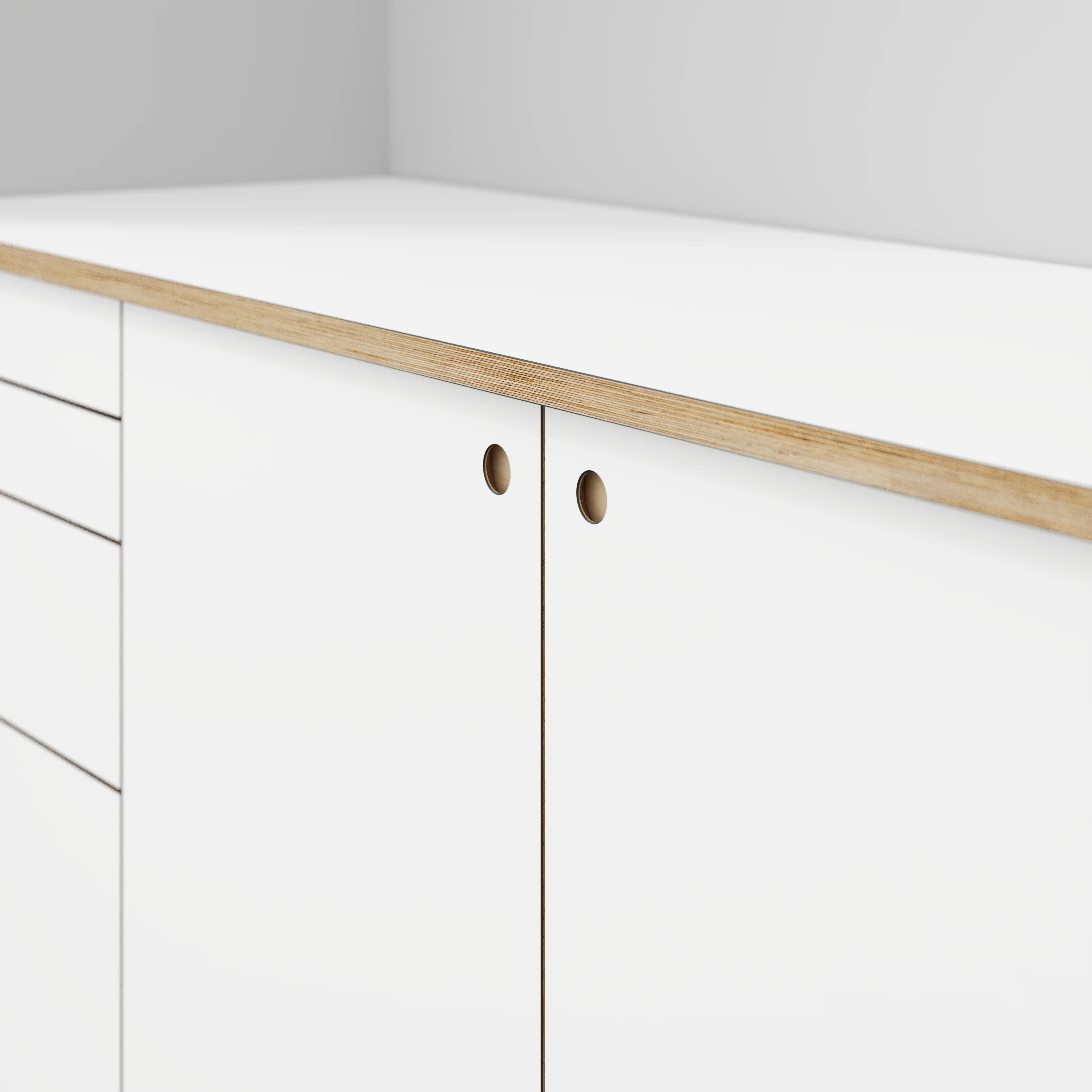 Plywood Worktop - Formica White - 3000(w) x 635(d) - Image 3