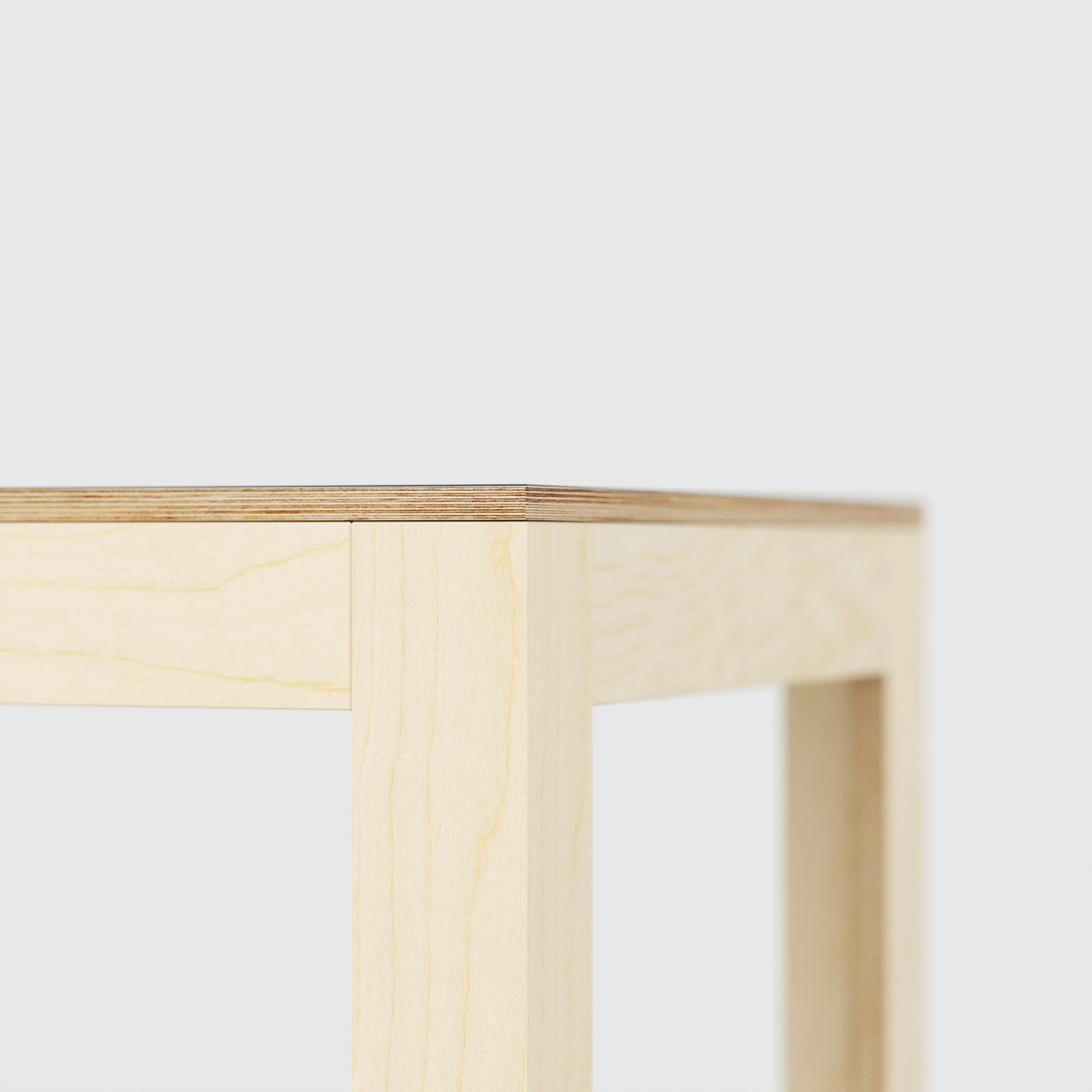 Plywood Side Table with Solid Frame - Formica Diamond Black - 500(w) x 500(d) x 450(h) - Image 4