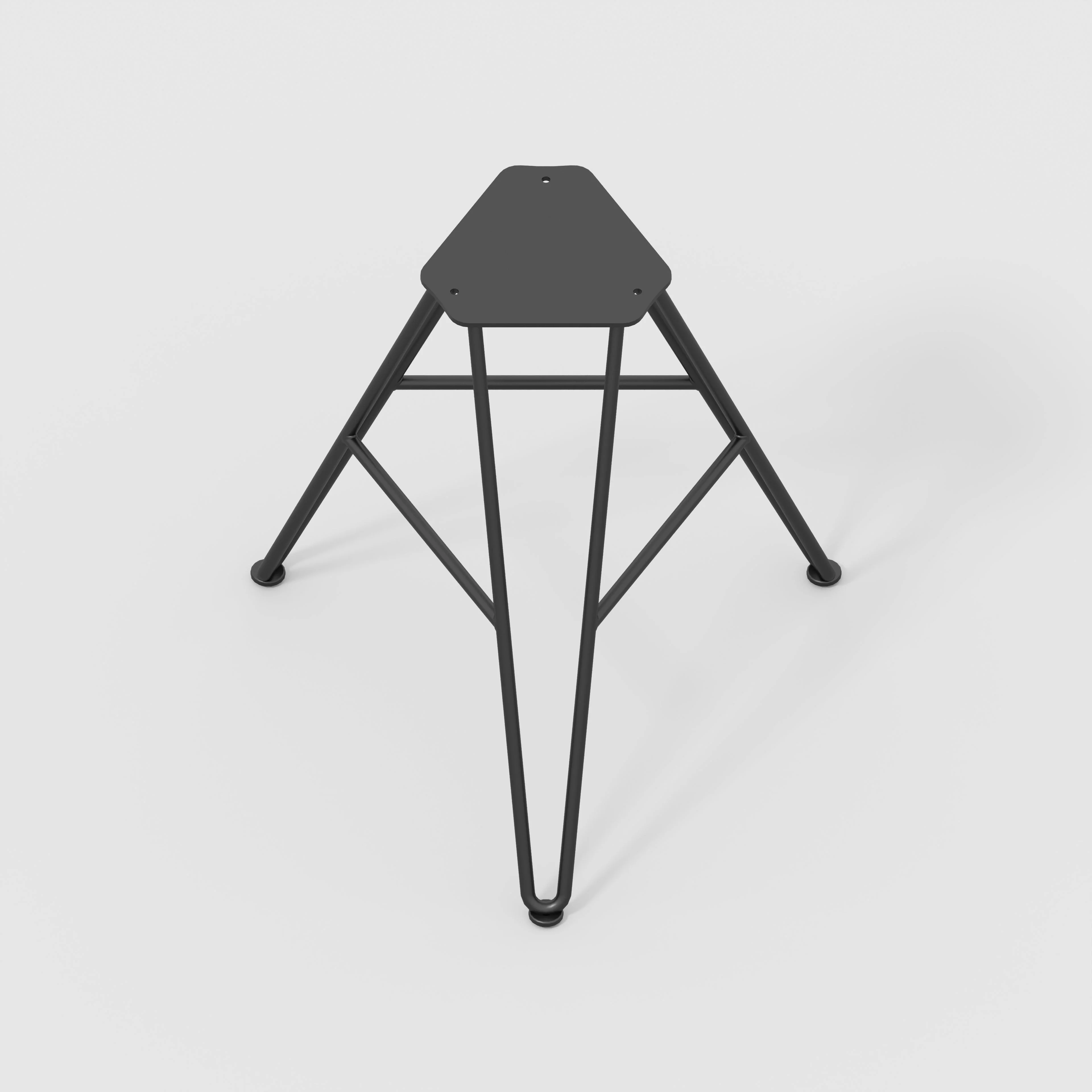 Plywood Stool with Black Hairpin Base - Formica Night Sea Blue - Image 3