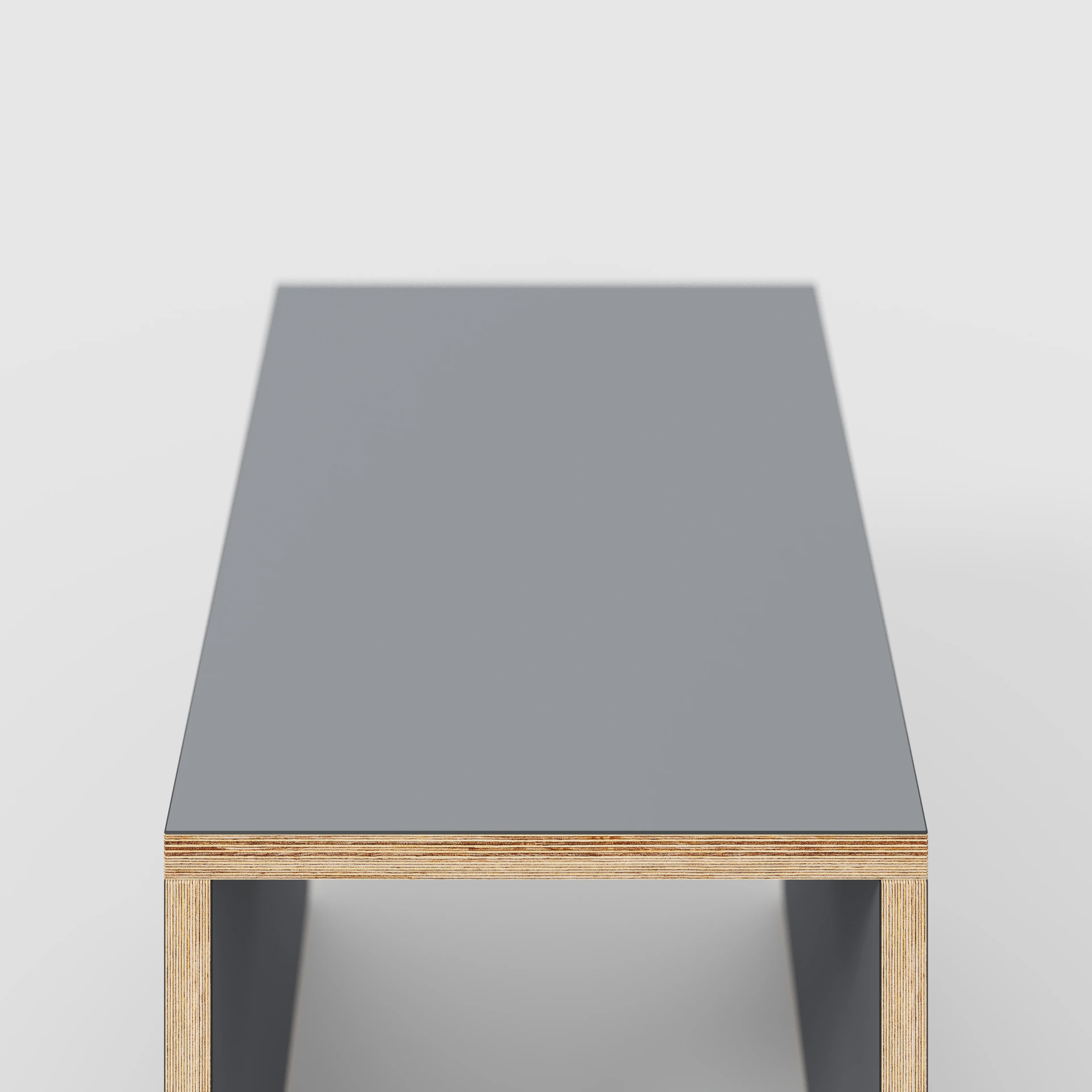 Plywood Stool with Solid Sides - Formica Tornado Grey - 400(w) x 400(d) x 450(h) - Image 3