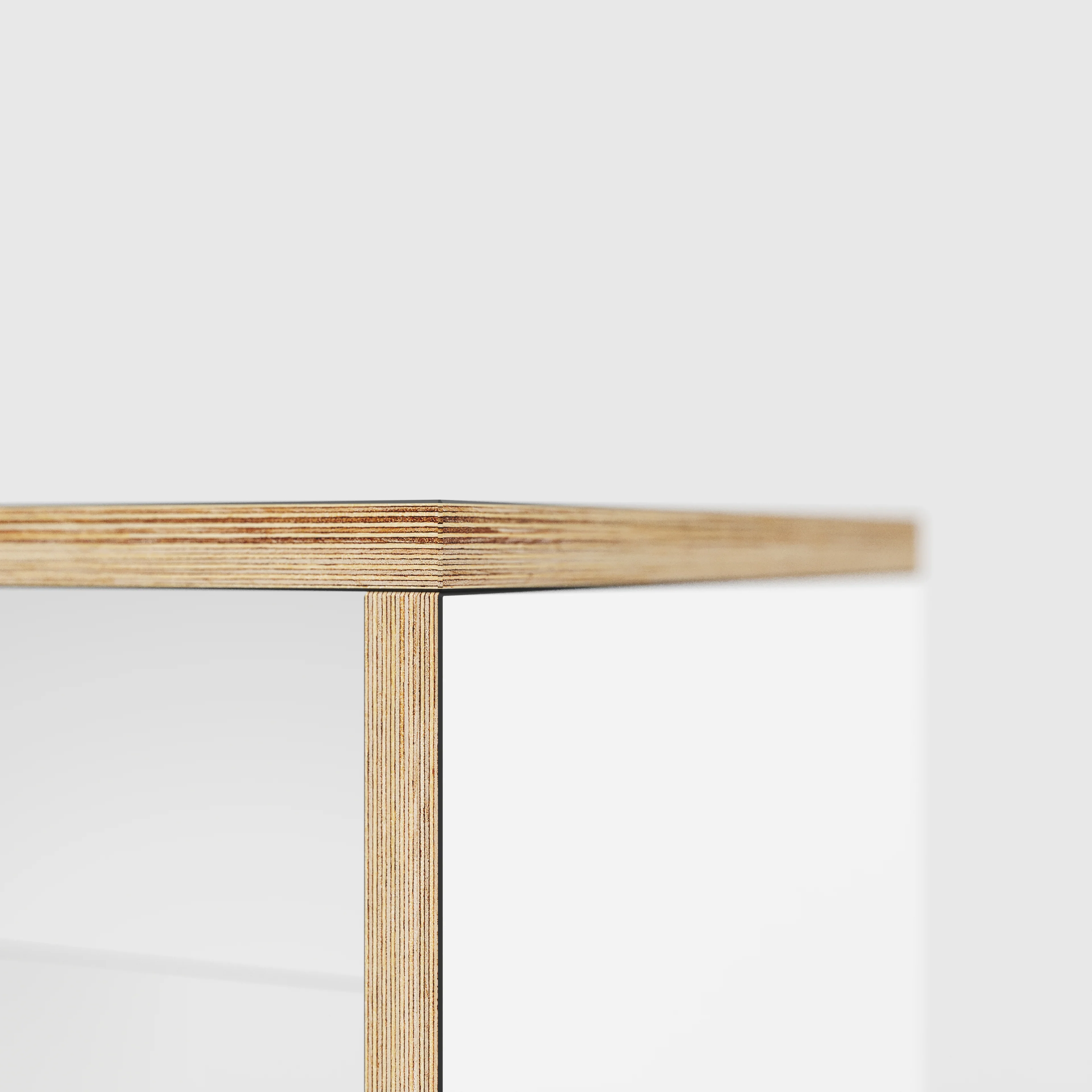 Plywood Stool with Solid Sides - Formica White - 400(w) x 400(d) x 450(h) - Image 4