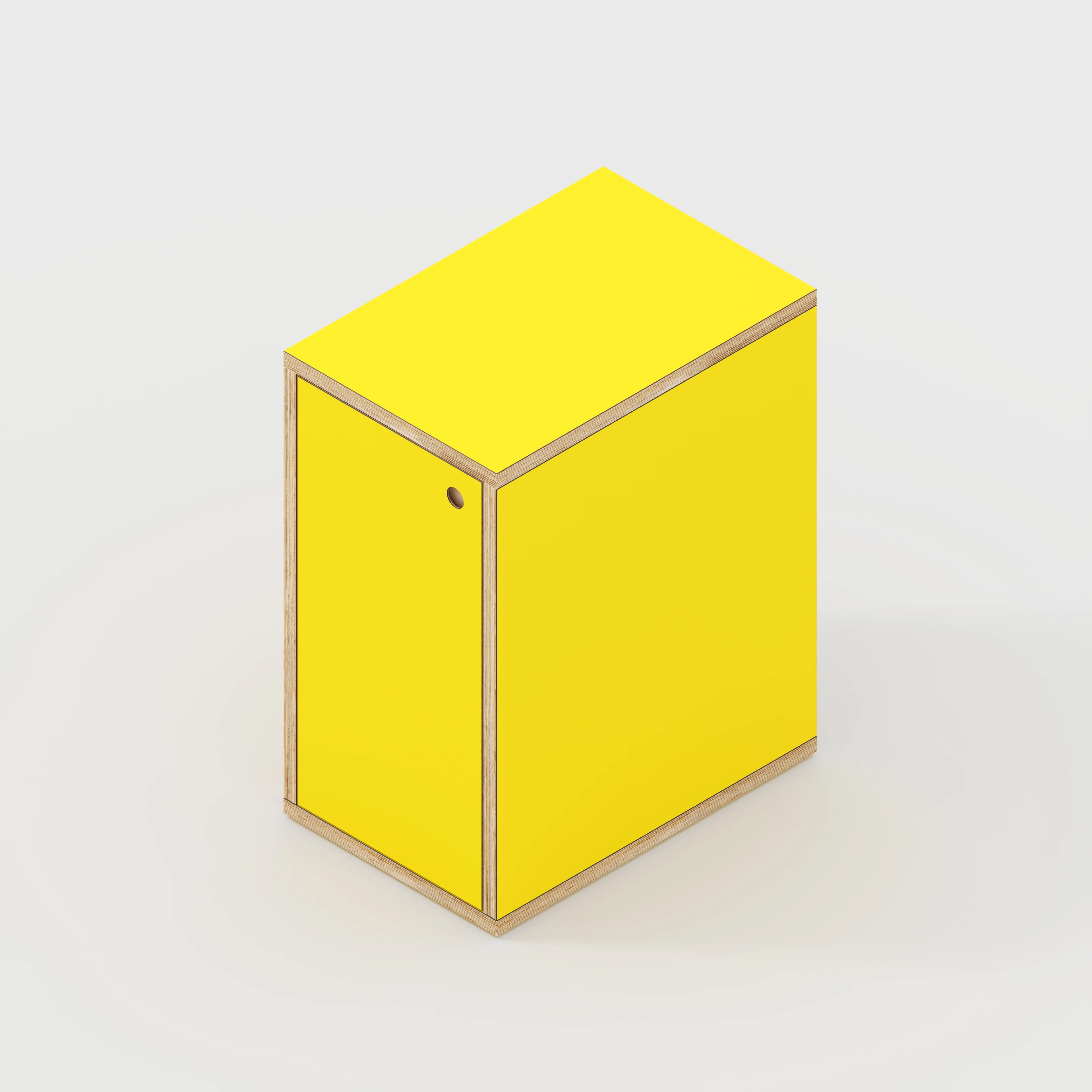 Plywood Storage with Doors - Formica Chrome Yellow - 400(w) x 600(d) x 750(h) - Image 4