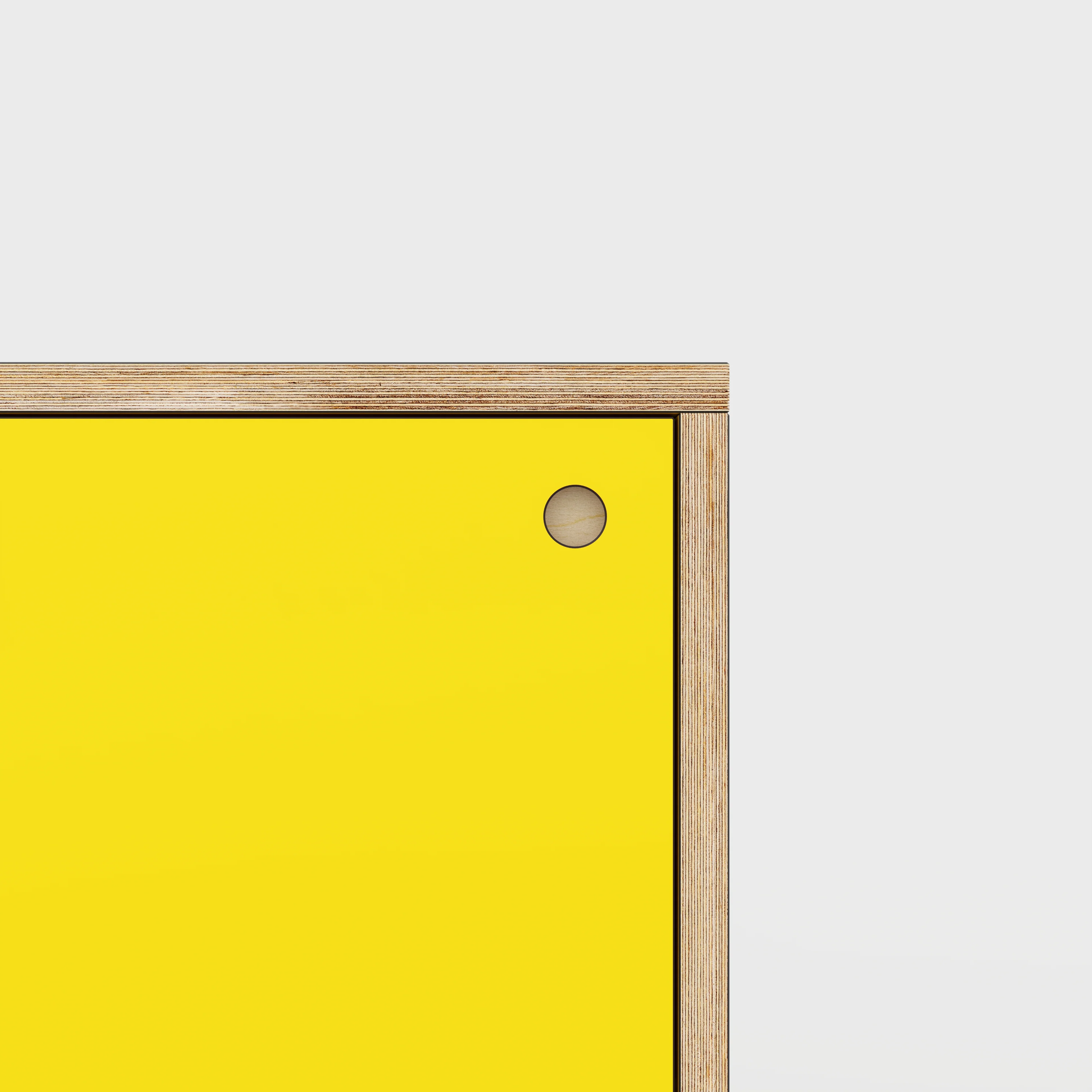 Plywood Storage with Doors - Formica Chrome Yellow - 600(w) x 600(d) x 750(h) - Image 3