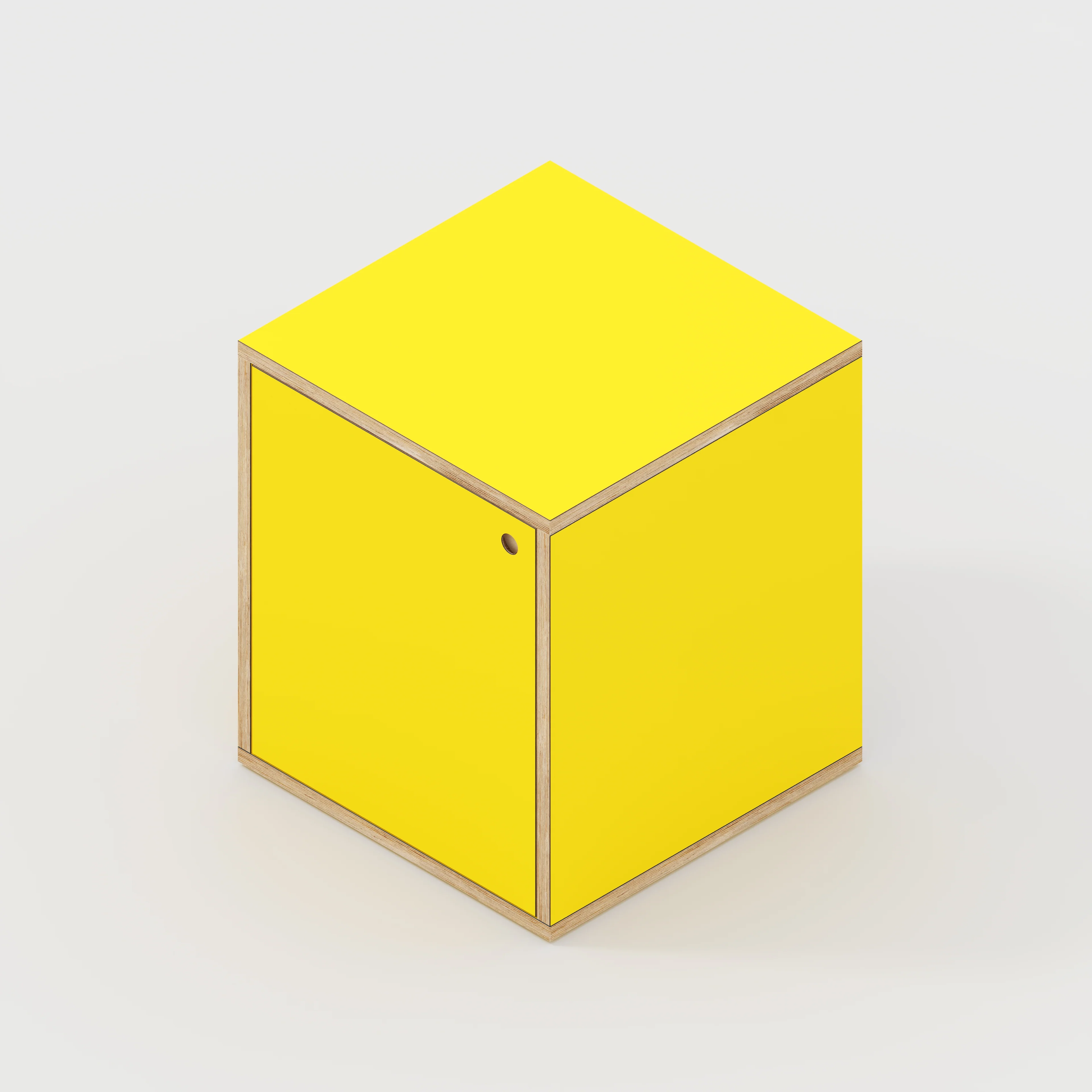 Plywood Storage with Doors - Formica Chrome Yellow - 600(w) x 600(d) x 750(h) - Image 4