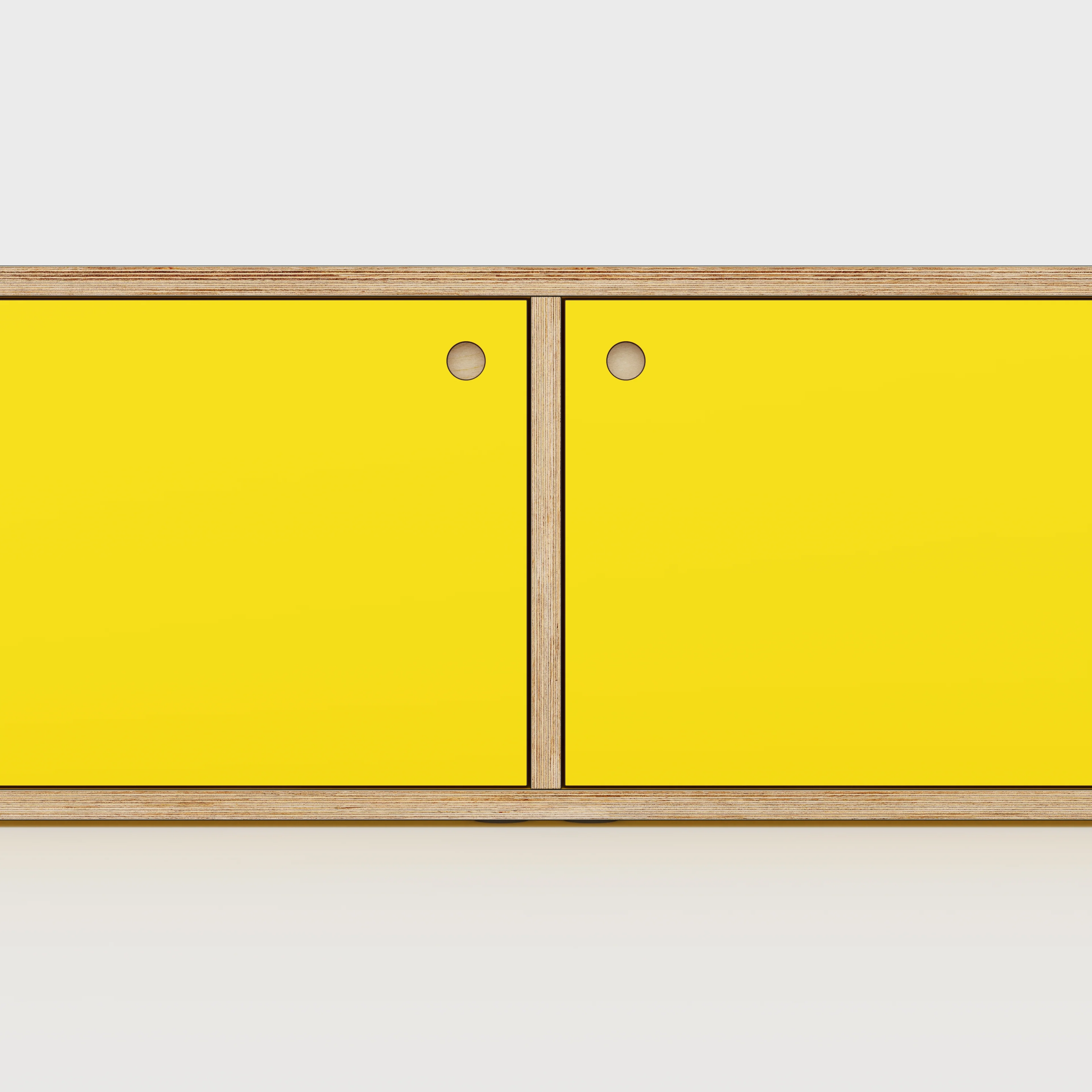 Plywood Storage with Doors - Formica Chrome Yellow - 800(w) x 400(d) x 450(h) - Image 4