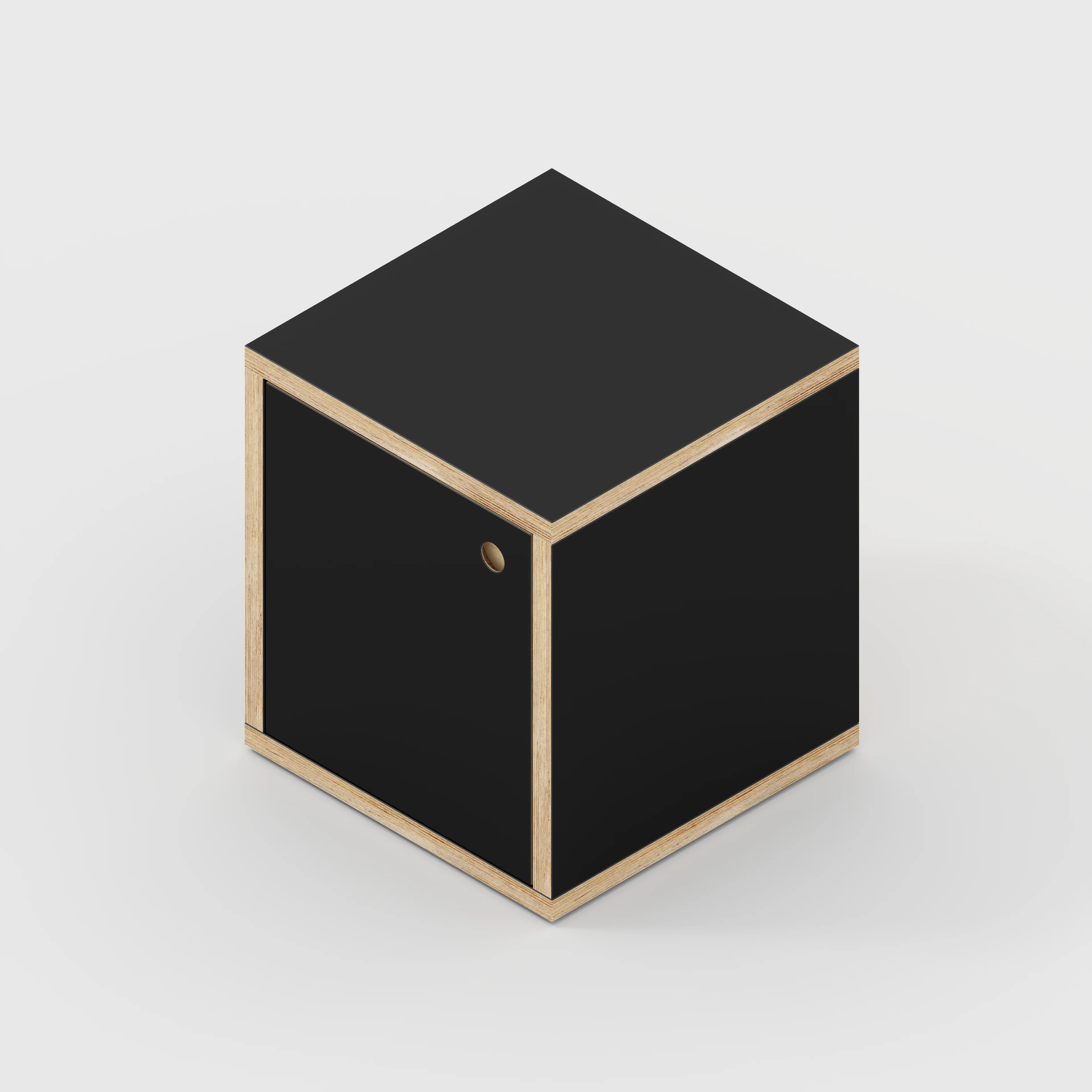 Plywood Storage with Doors - Formica Diamond Black - 400(w) x 400(d) x 450(h) - Image 4
