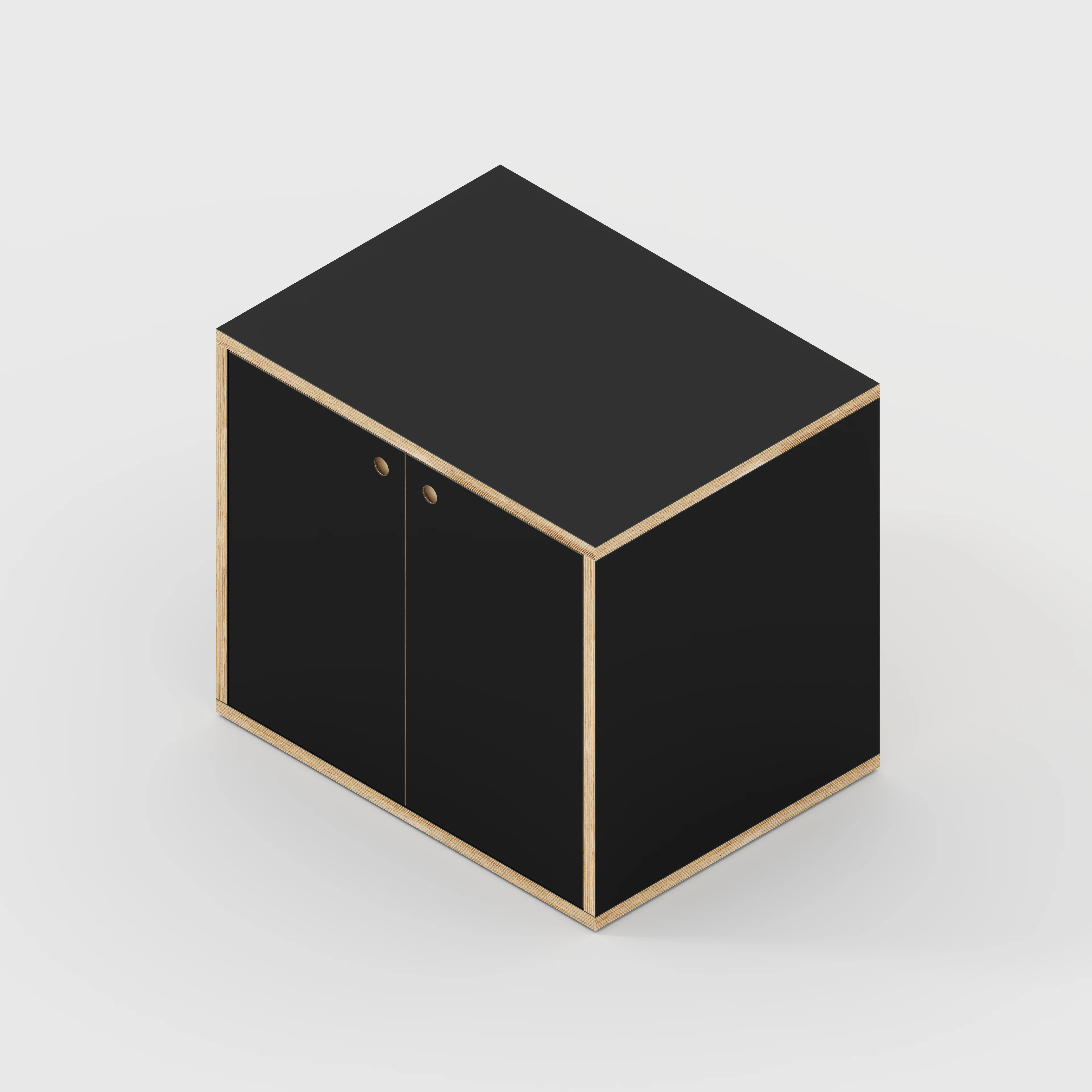 Plywood Storage with Doors - Formica Diamond Black - 800(w) x 600(d) x 750(h) - Image 4