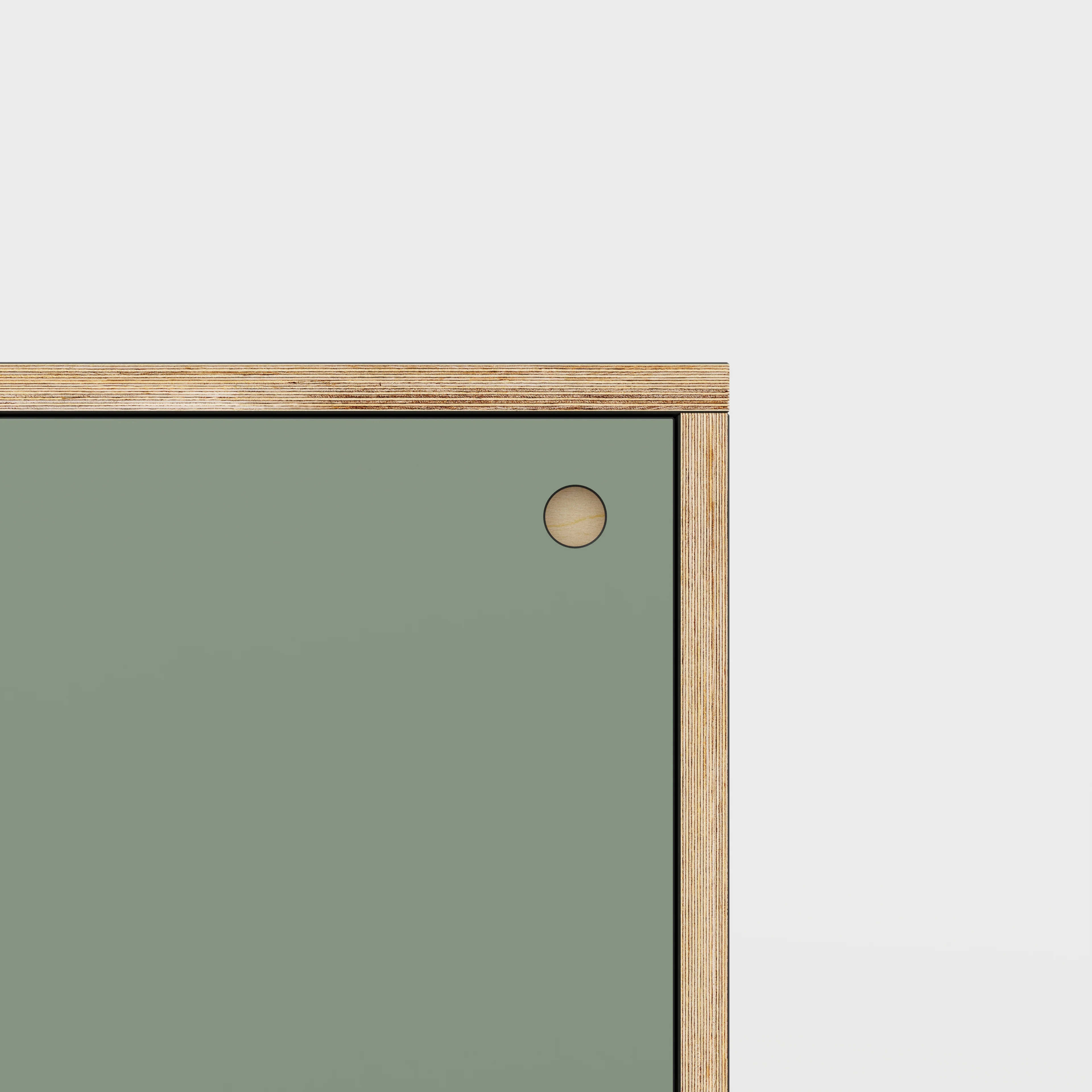 Plywood Storage with Doors - Formica Green Slate - 400(w) x 600(d) x 750(h) - Image 3
