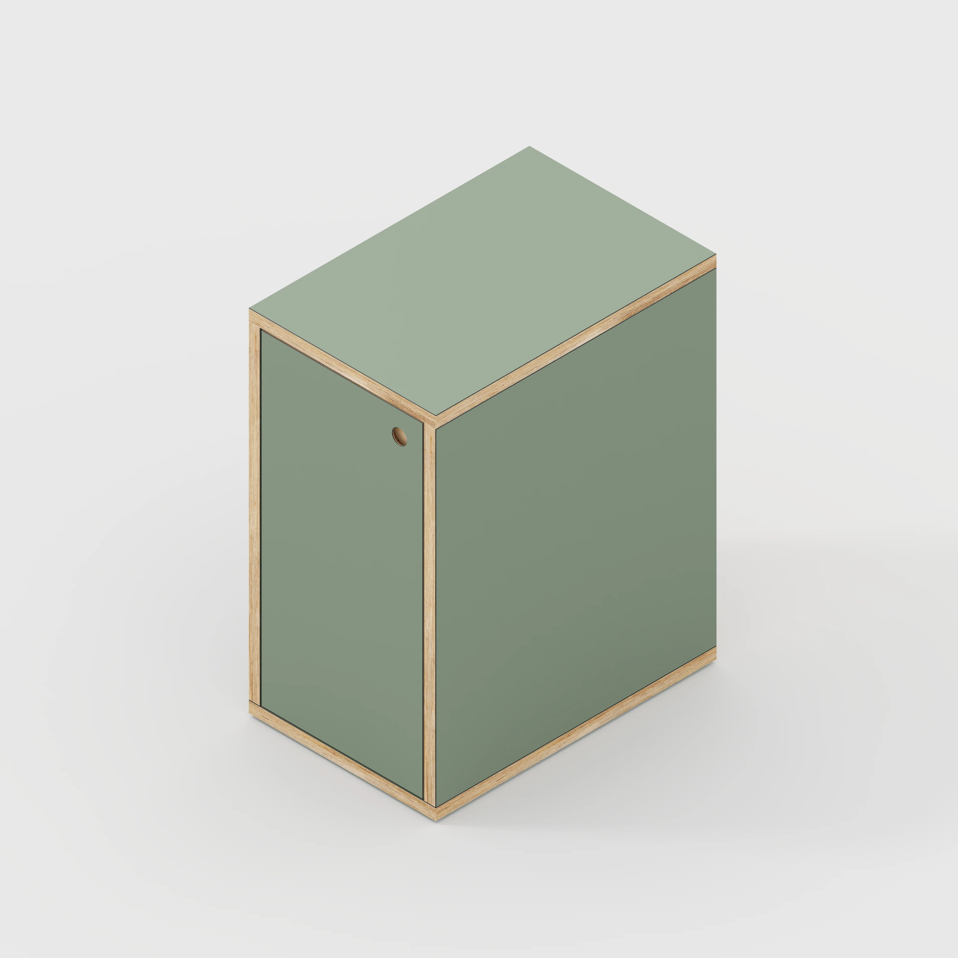 Plywood Storage with Doors - Formica Green Slate - 400(w) x 600(d) x 750(h) - Image 4