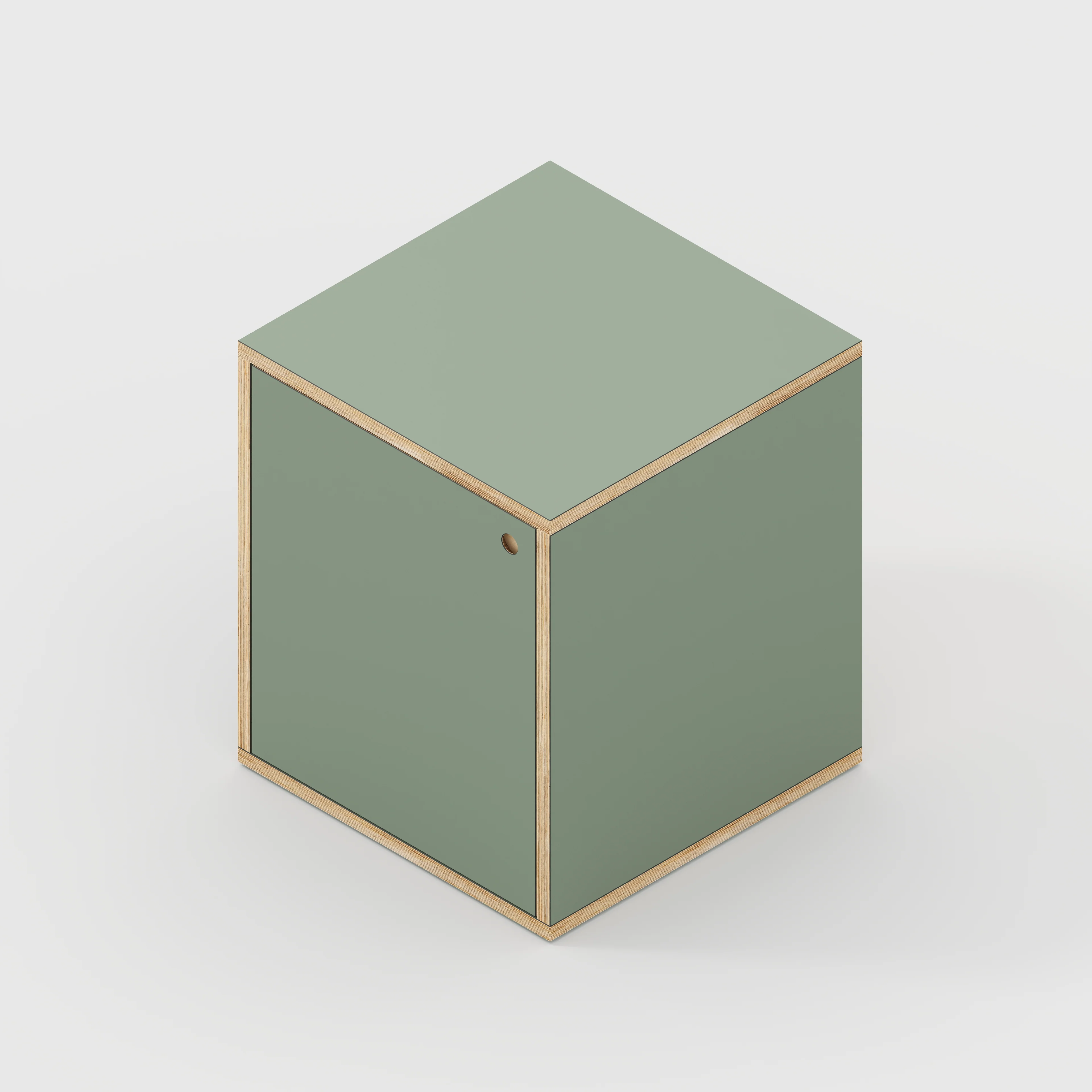 Plywood Storage with Doors - Formica Green Slate - 600(w) x 600(d) x 750(h) - Image 4
