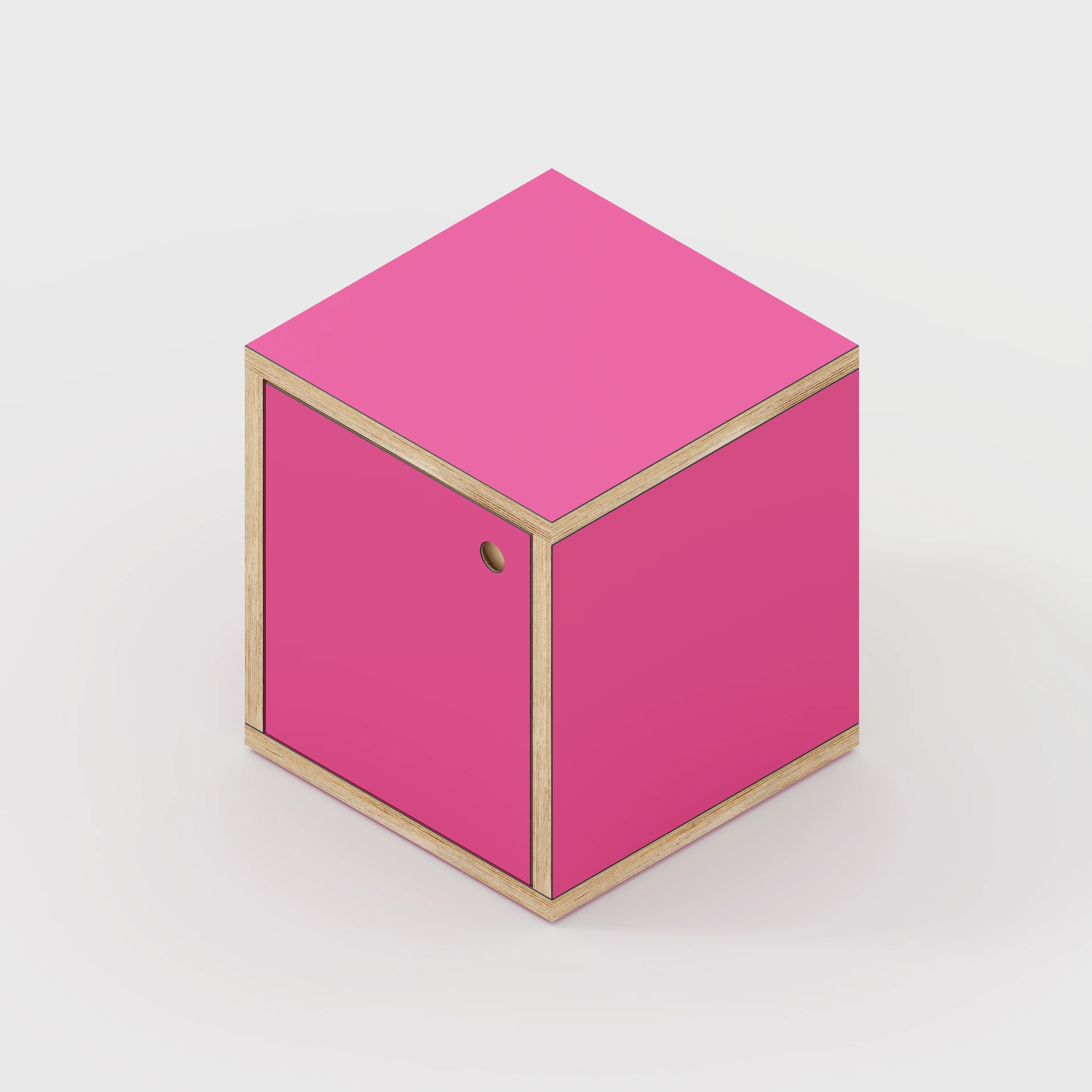 Plywood Storage with Doors - Formica Juicy Pink - 400(w) x 400(d) x 450(h) - Image 4