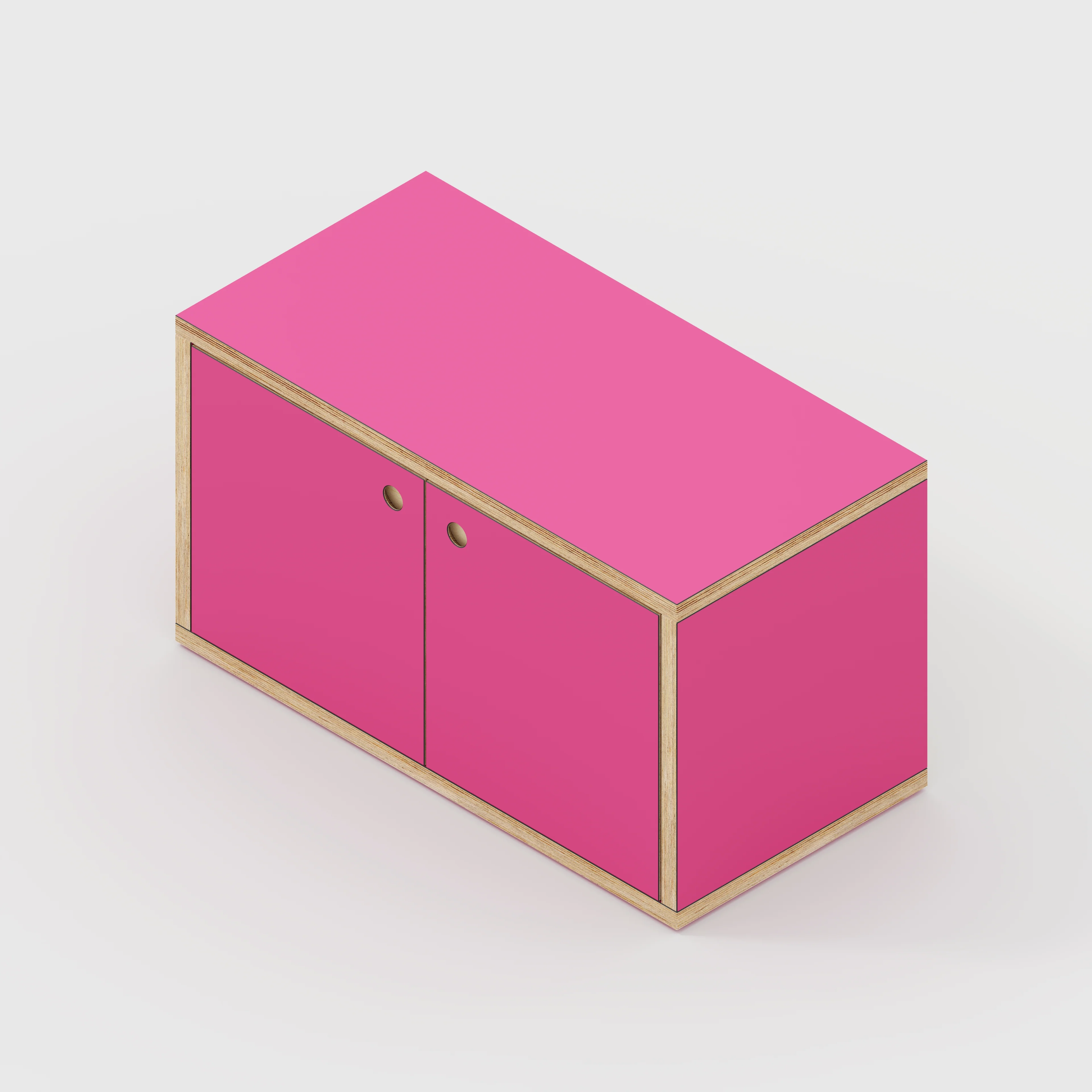 Plywood Storage with Doors - Formica Juicy Pink - 800(w) x 400(d) x 450(h) - Image 5