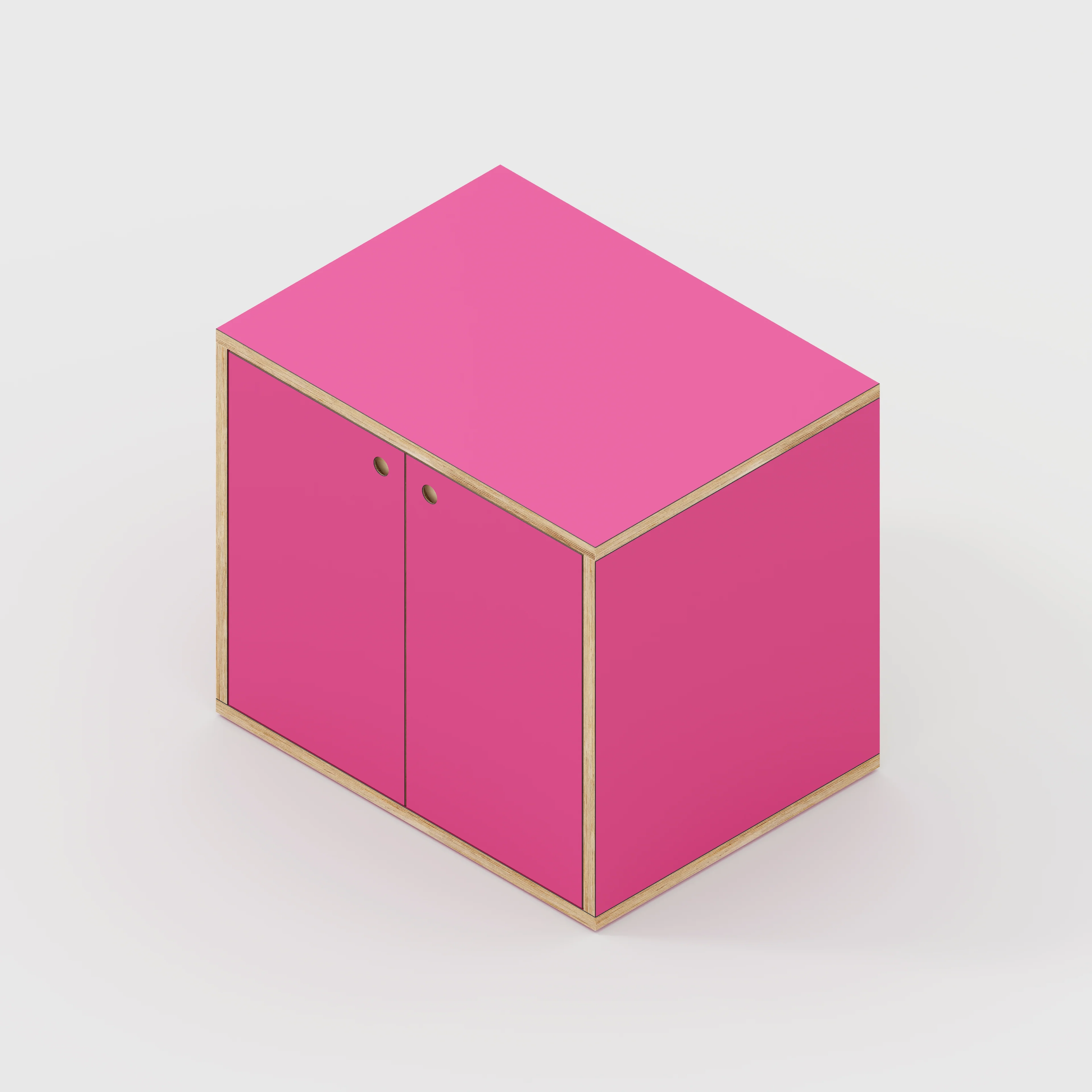 Plywood Storage with Doors - Formica Juicy Pink - 800(w) x 600(d) x 750(h) - Image 4