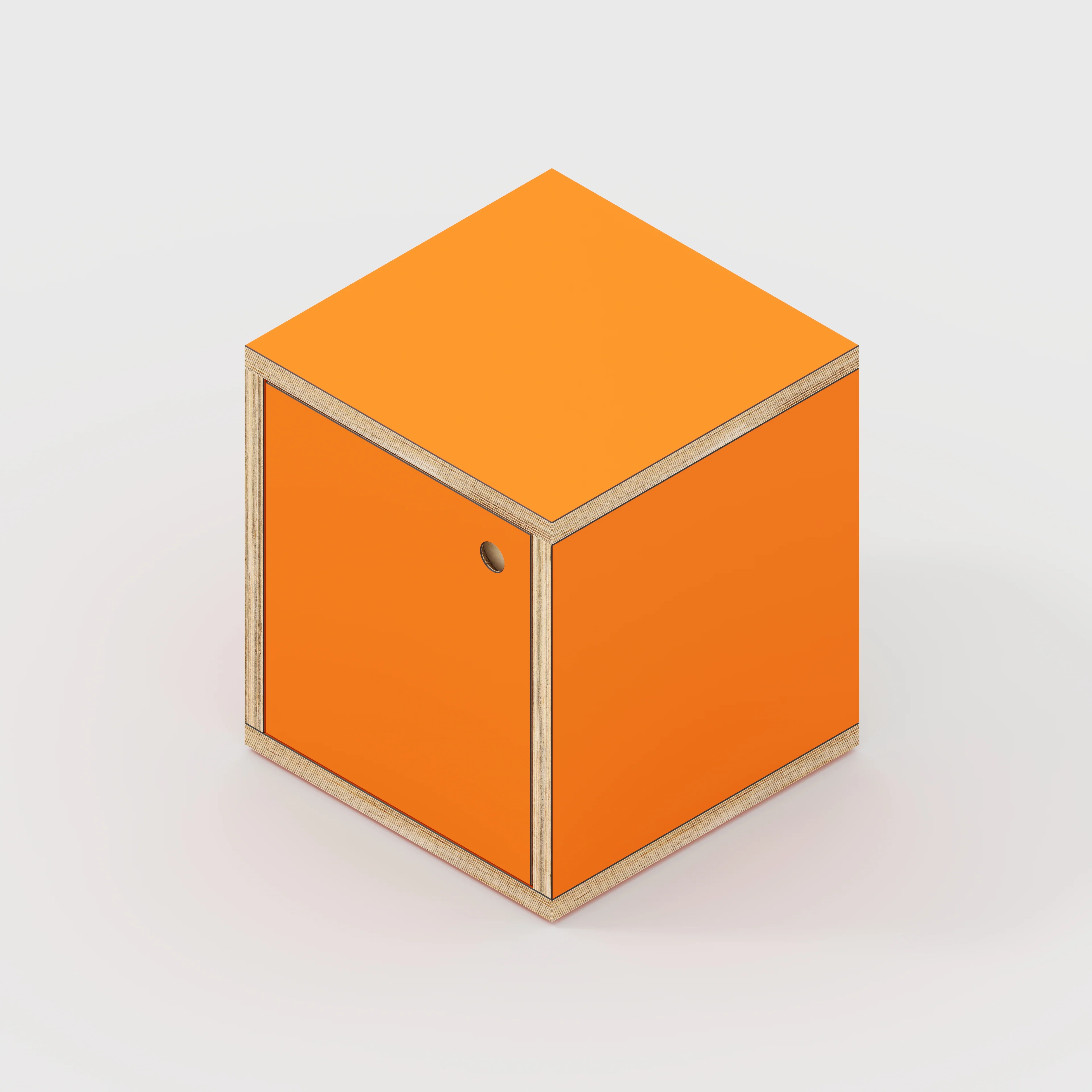 Plywood Storage with Doors - Formica Levante Orange - 400(w) x 400(d) x 450(h) - Image 4