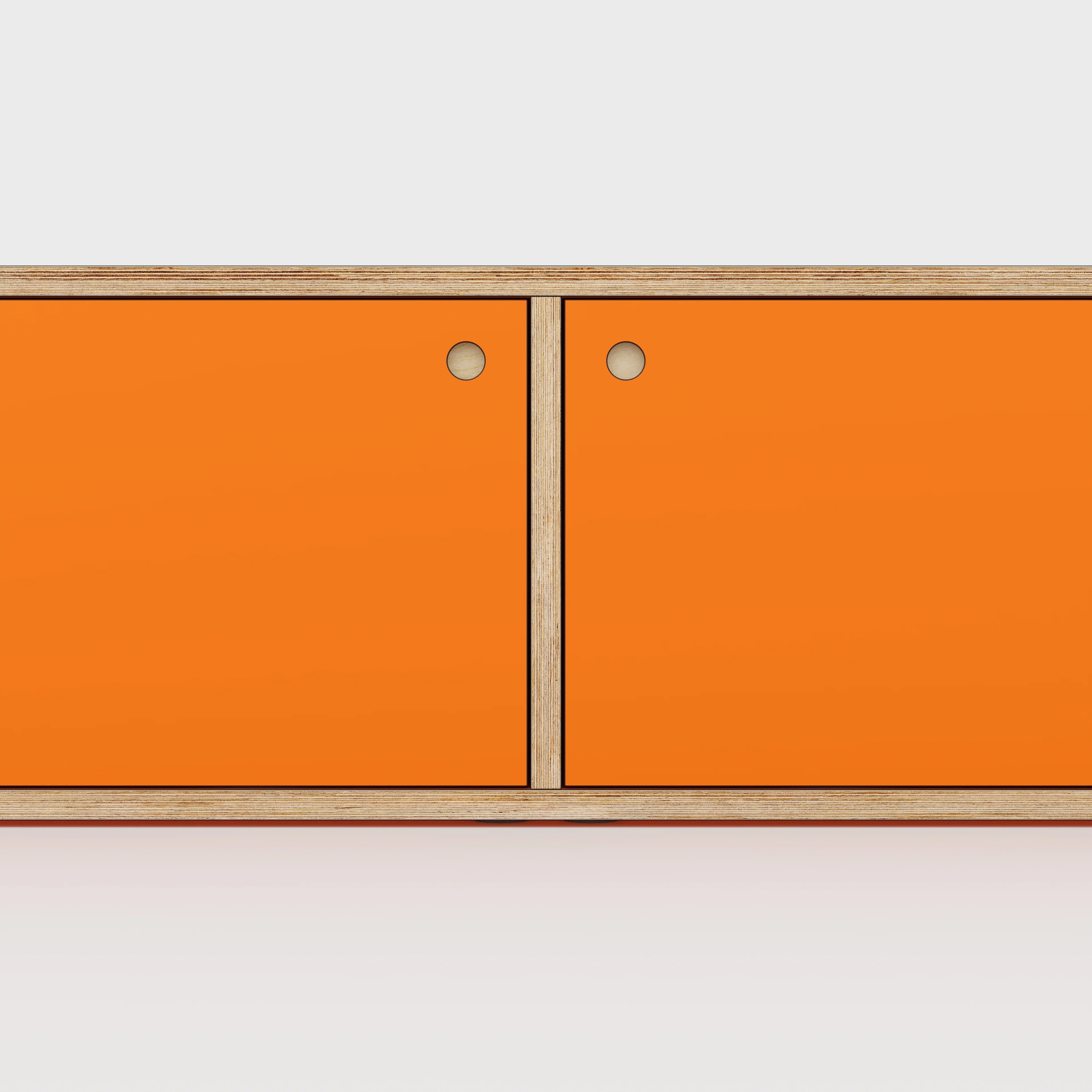 Plywood Storage with Doors - Formica Levante Orange - 800(w) x 400(d) x 450(h) - Image 4