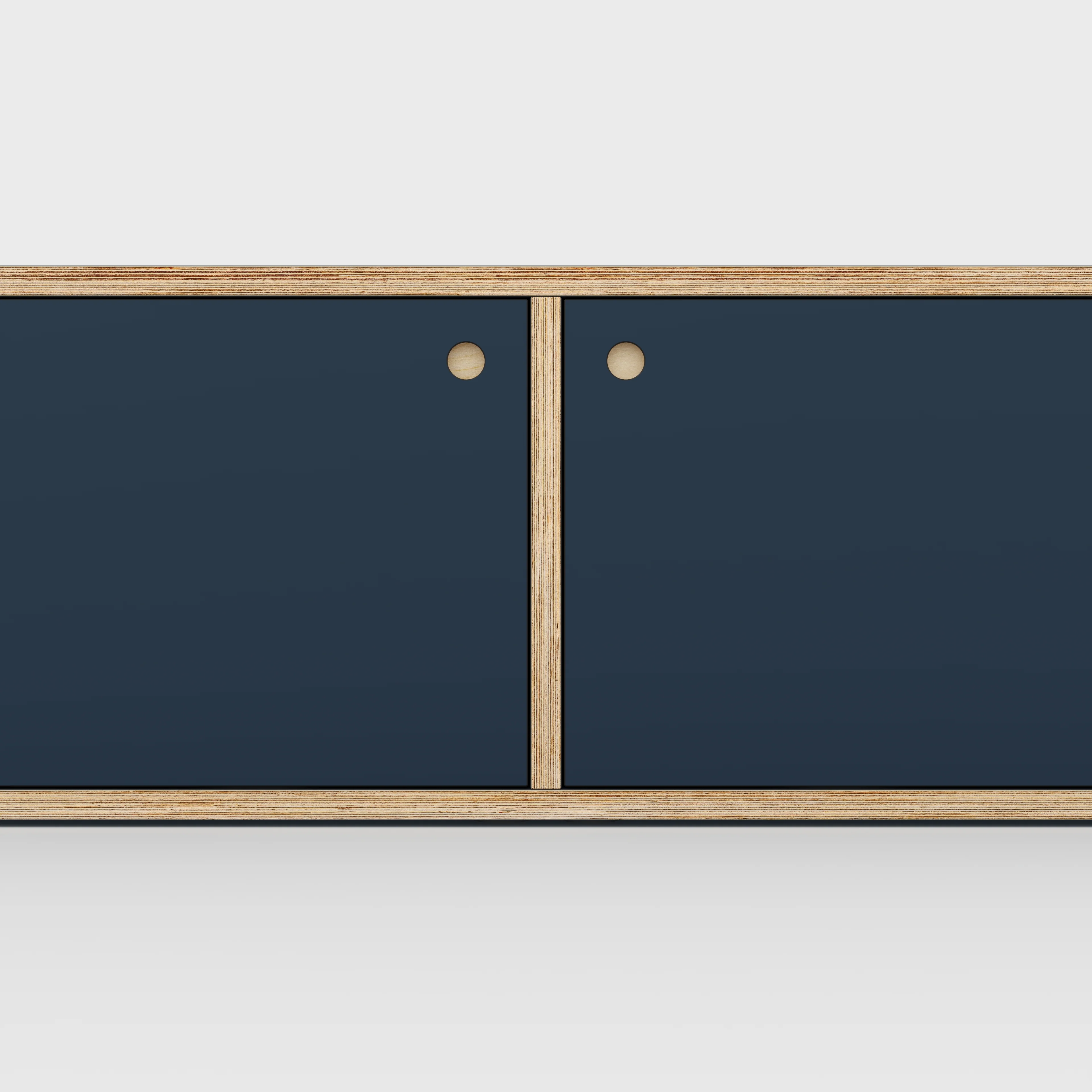 Plywood Storage with Doors - Formica Night Sea Blue - 800(w) x 400(d) x 450(h) - Image 4