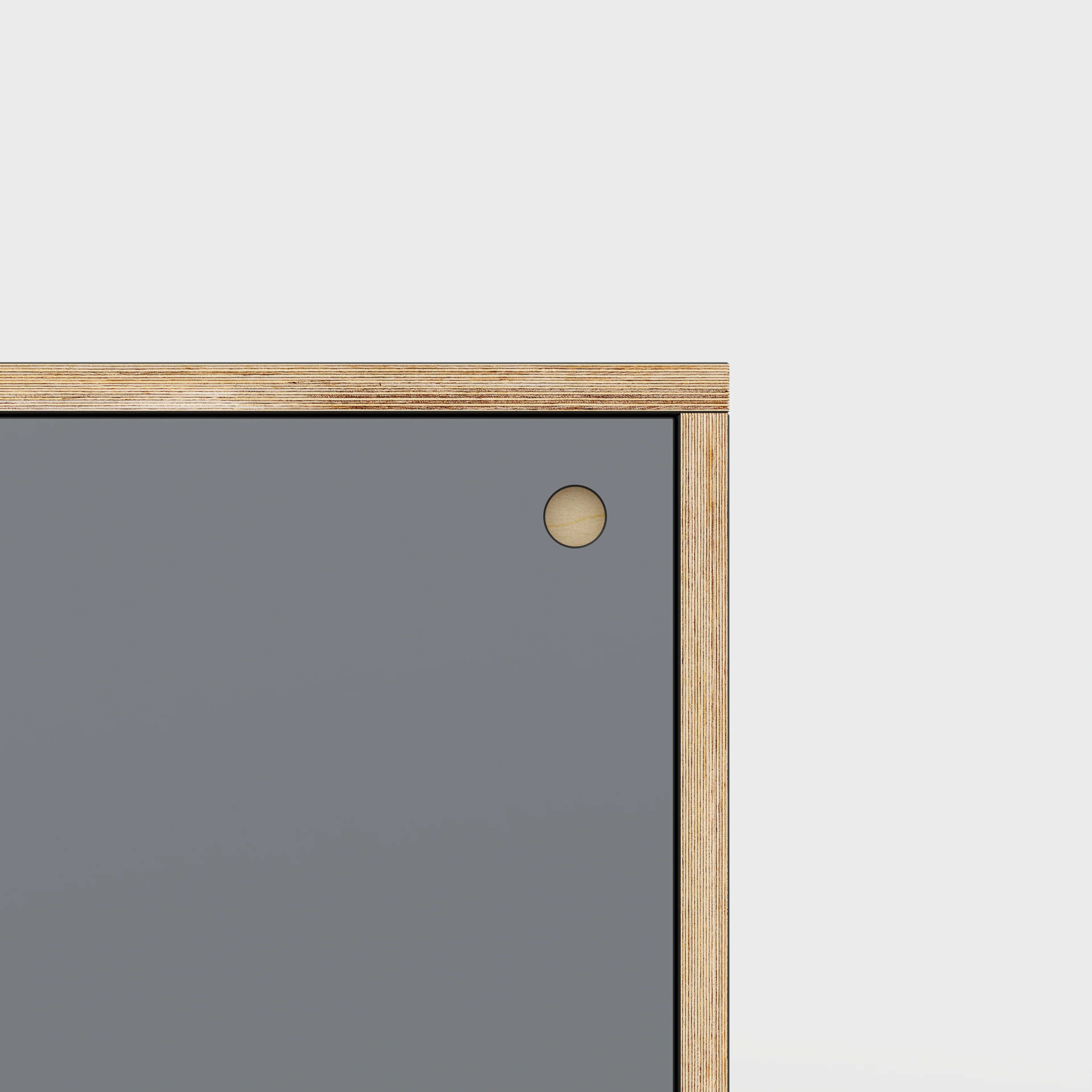 Plywood Storage with Doors - Formica Tornado Grey - 400(w) x 600(d) x 750(h) - Image 3