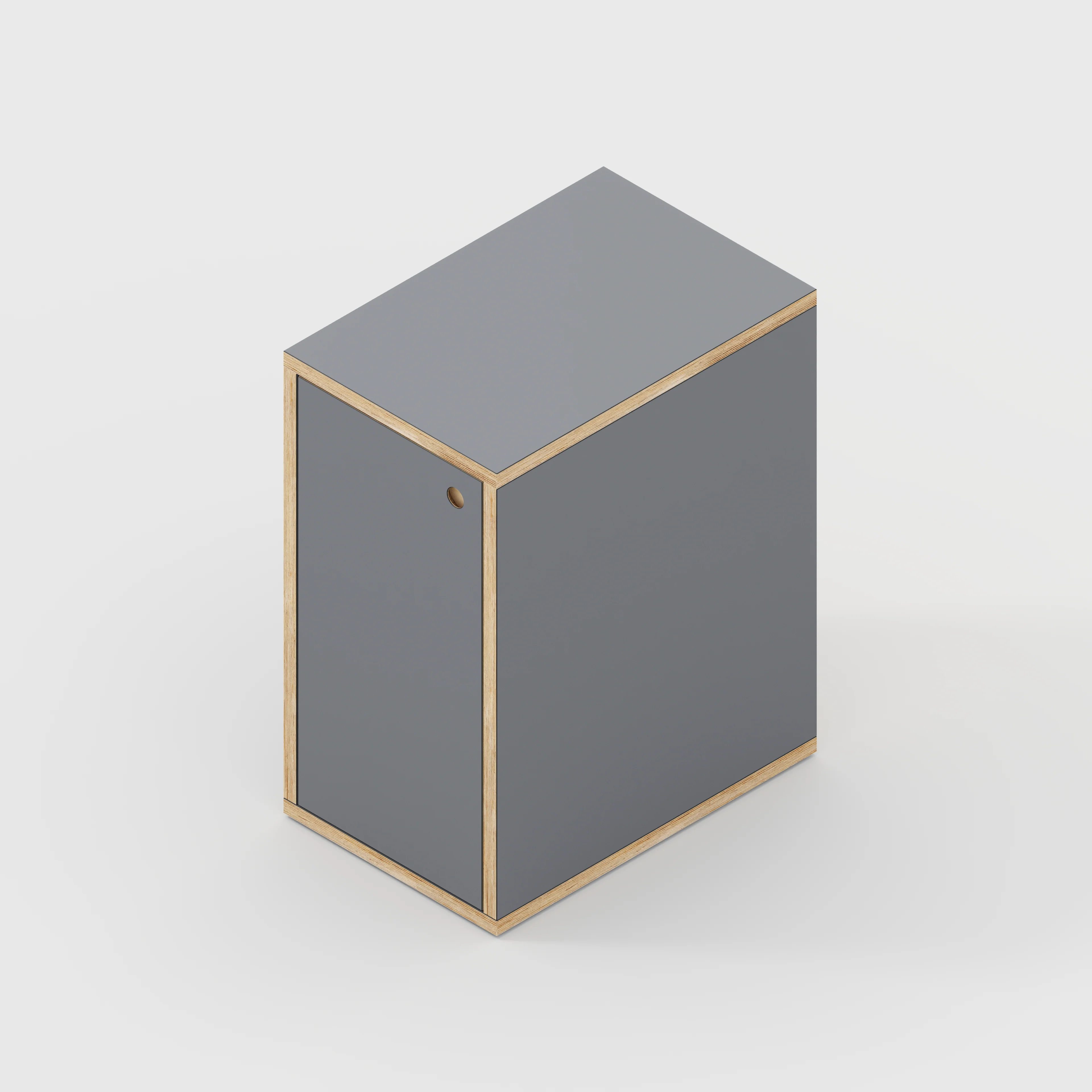 Plywood Storage with Doors - Formica Tornado Grey - 400(w) x 600(d) x 750(h) - Image 4