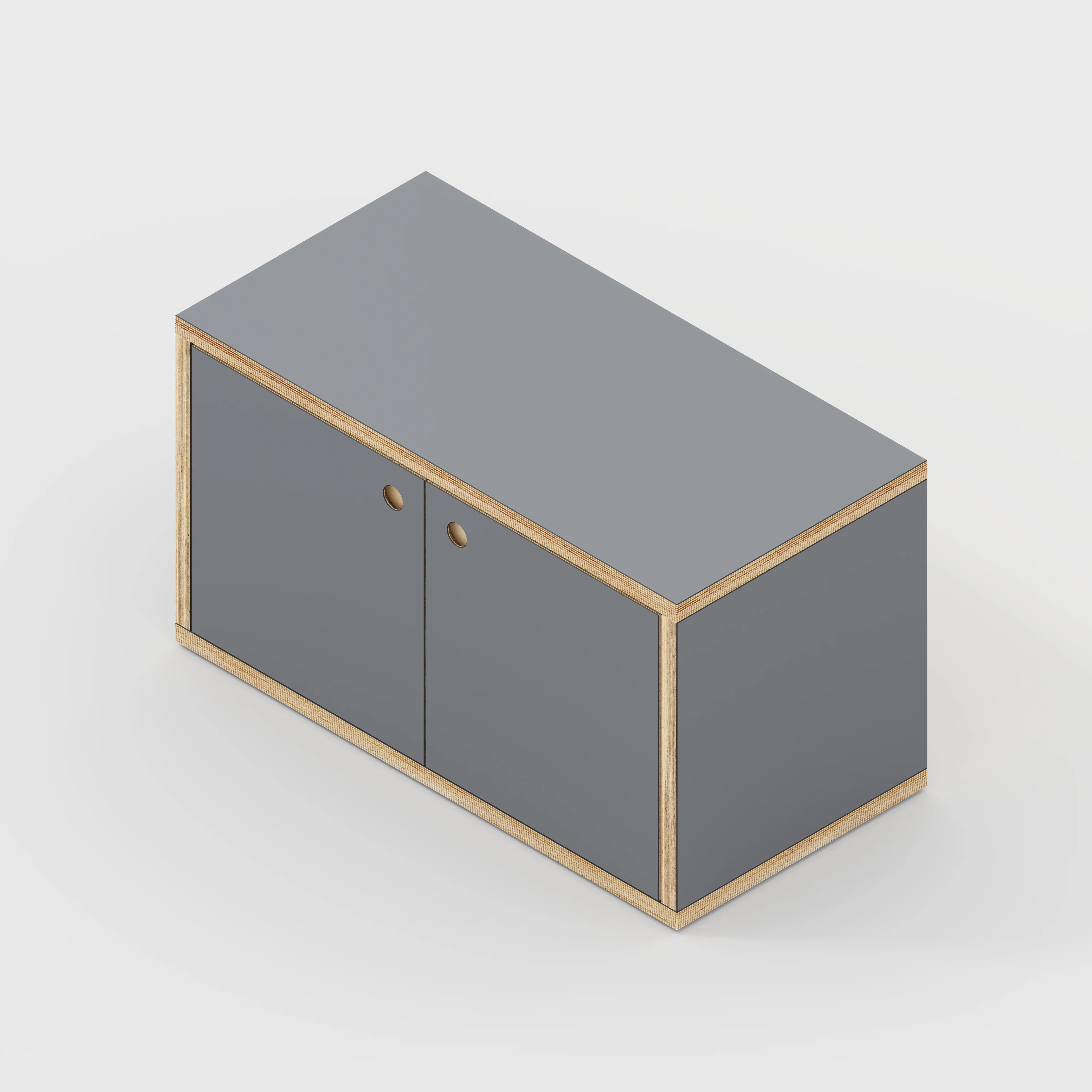 Plywood Storage with Doors - Formica Tornado Grey - 800(w) x 400(d) x 450(h) - Image 5