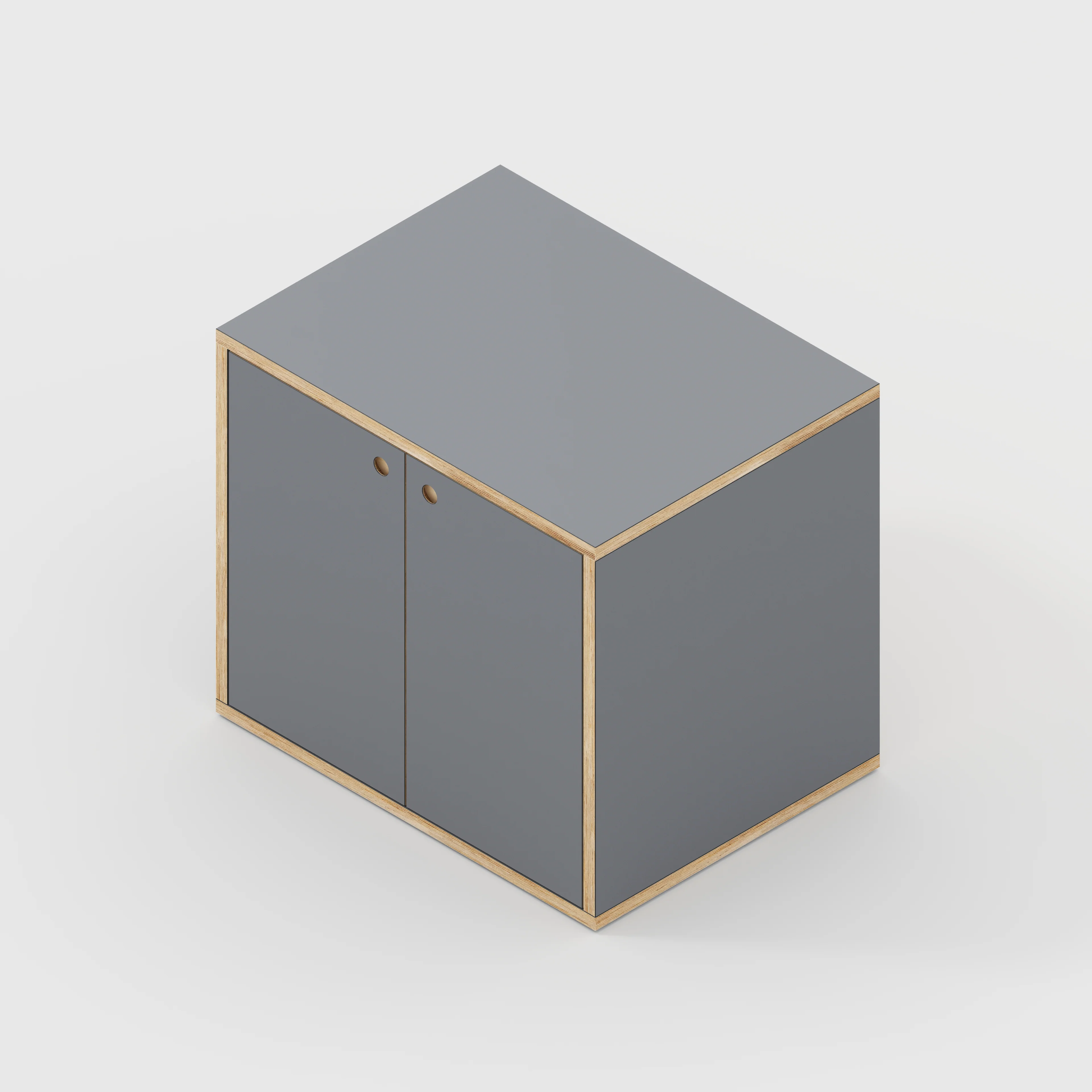 Plywood Storage with Doors - Formica Tornado Grey - 800(w) x 600(d) x 750(h) - Image 4