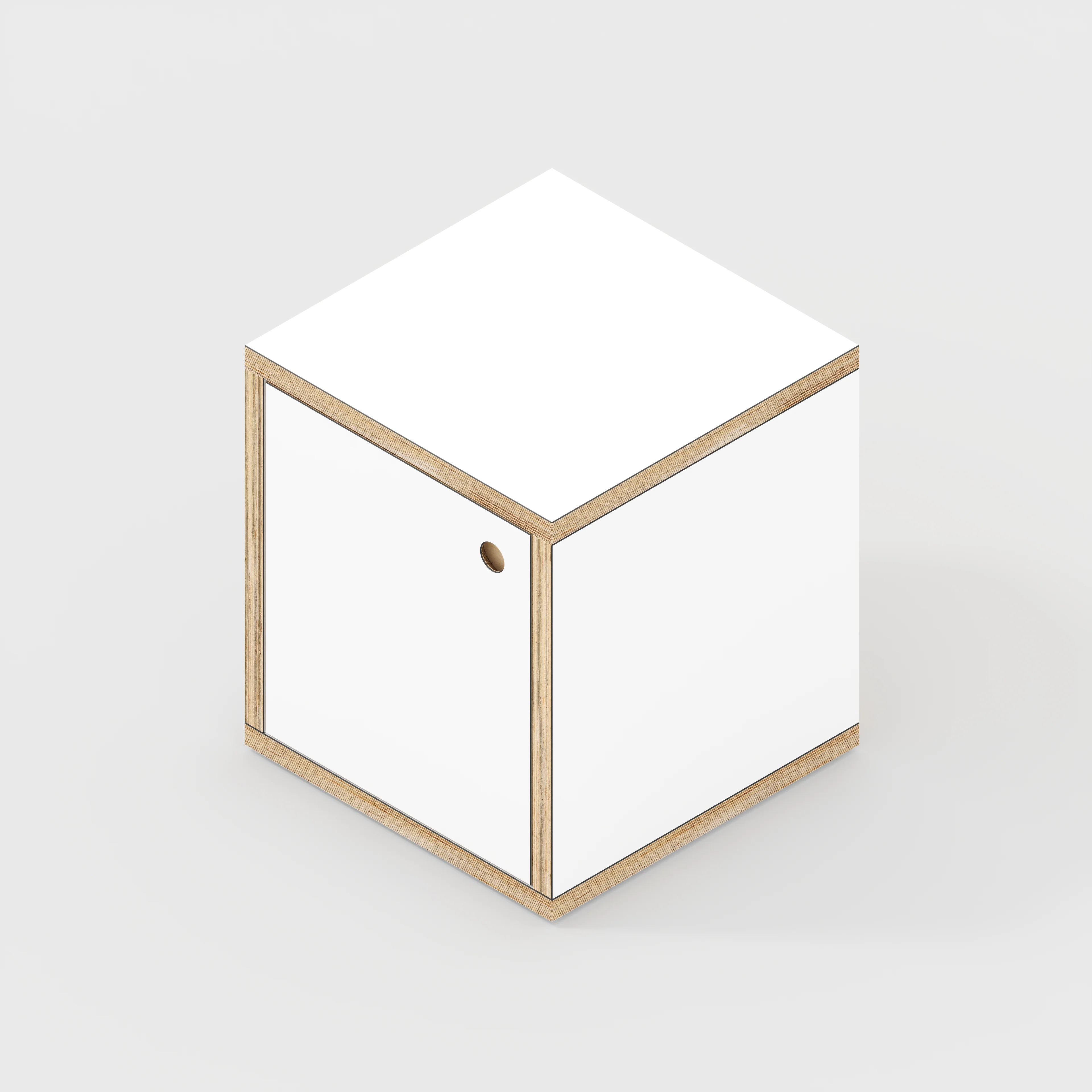 Plywood Storage with Doors - Formica White - 400(w) x 400(d) x 450(h) - Image 4