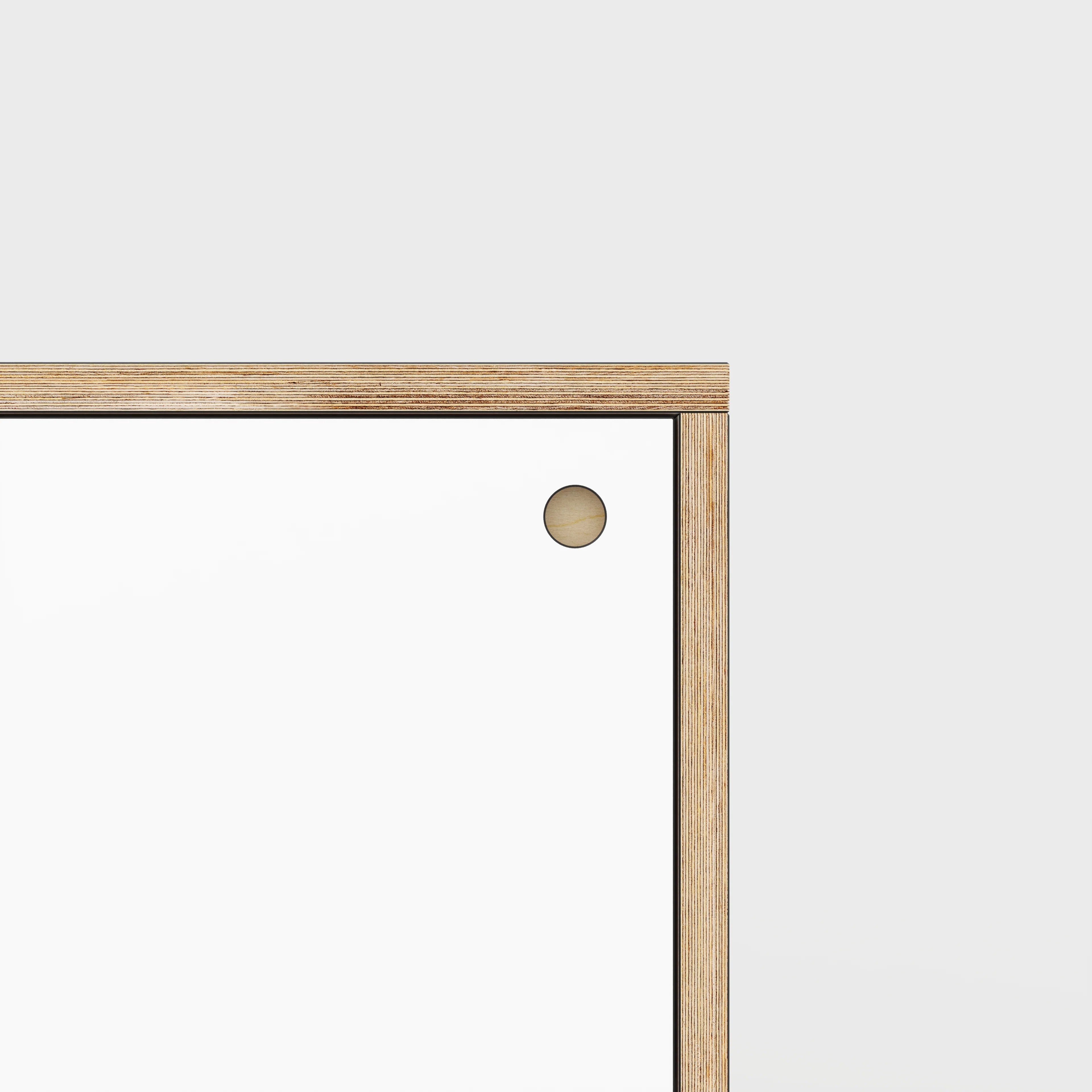 Plywood Storage with Doors - Formica White - 400(w) x 600(d) x 750(h) - Image 3