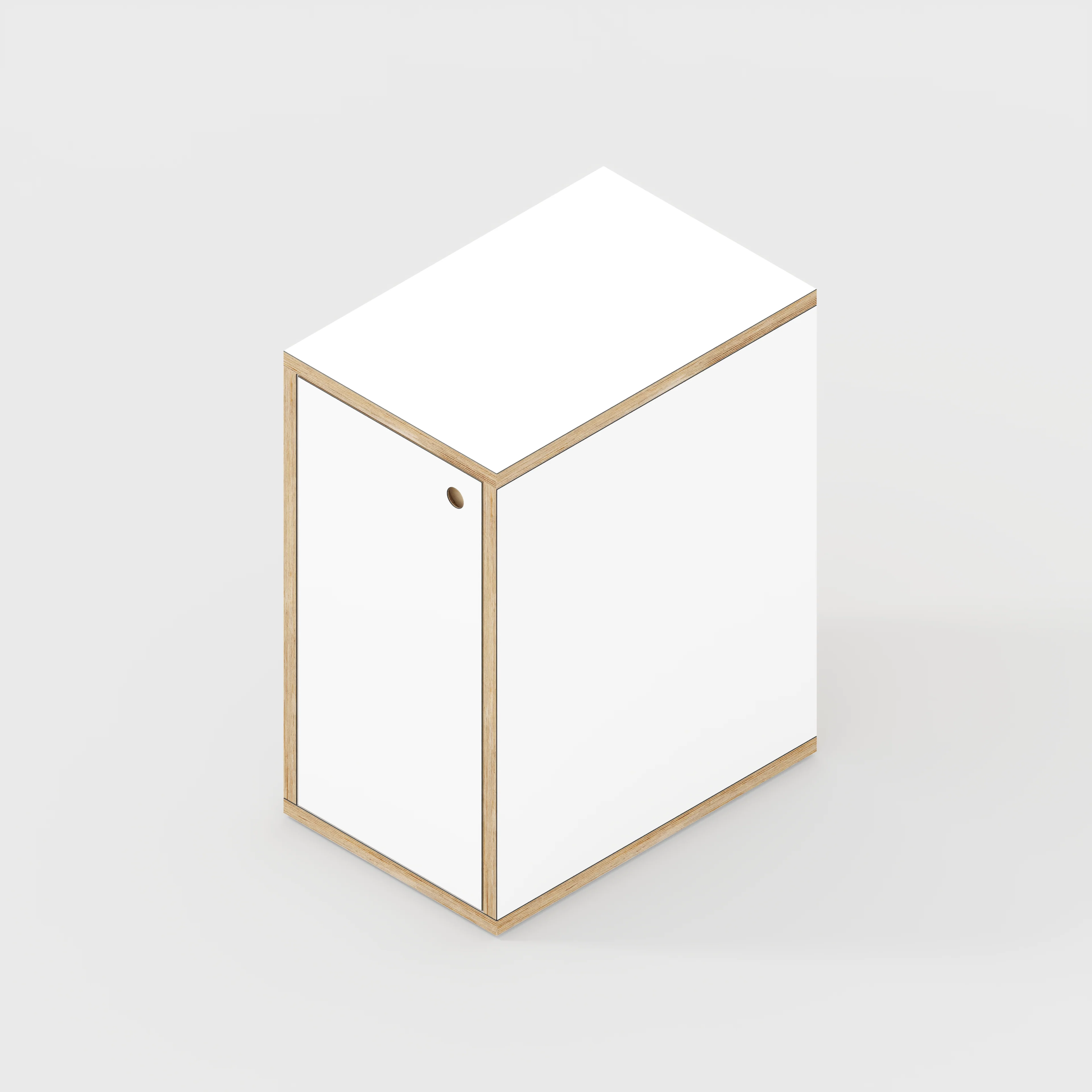 Plywood Storage with Doors - Formica White - 400(w) x 600(d) x 750(h) - Image 4