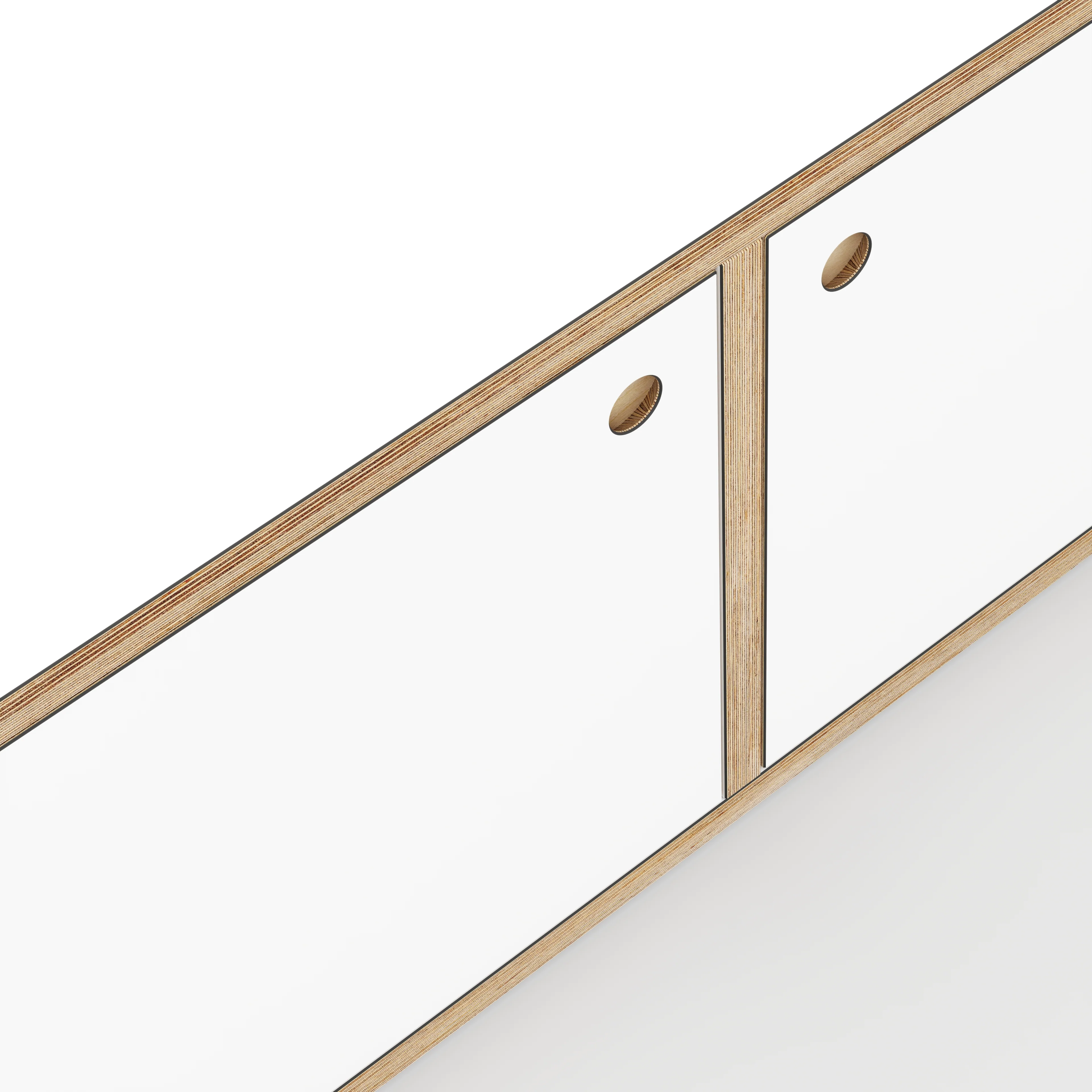Plywood Storage with Doors - Formica White - 800(w) x 400(d) x 450(h) - Image 3