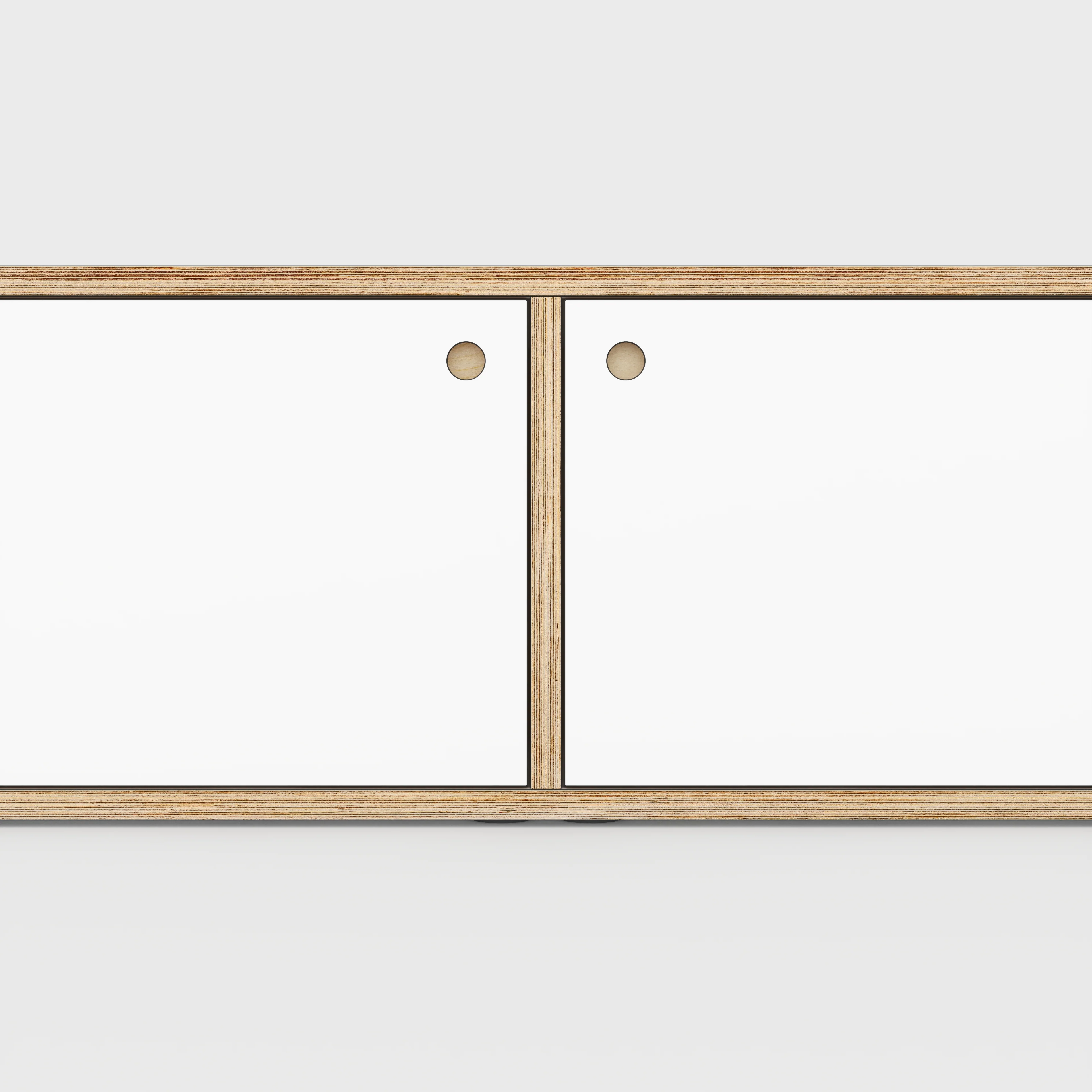 Plywood Storage with Doors - Formica White - 800(w) x 400(d) x 450(h) - Image 4