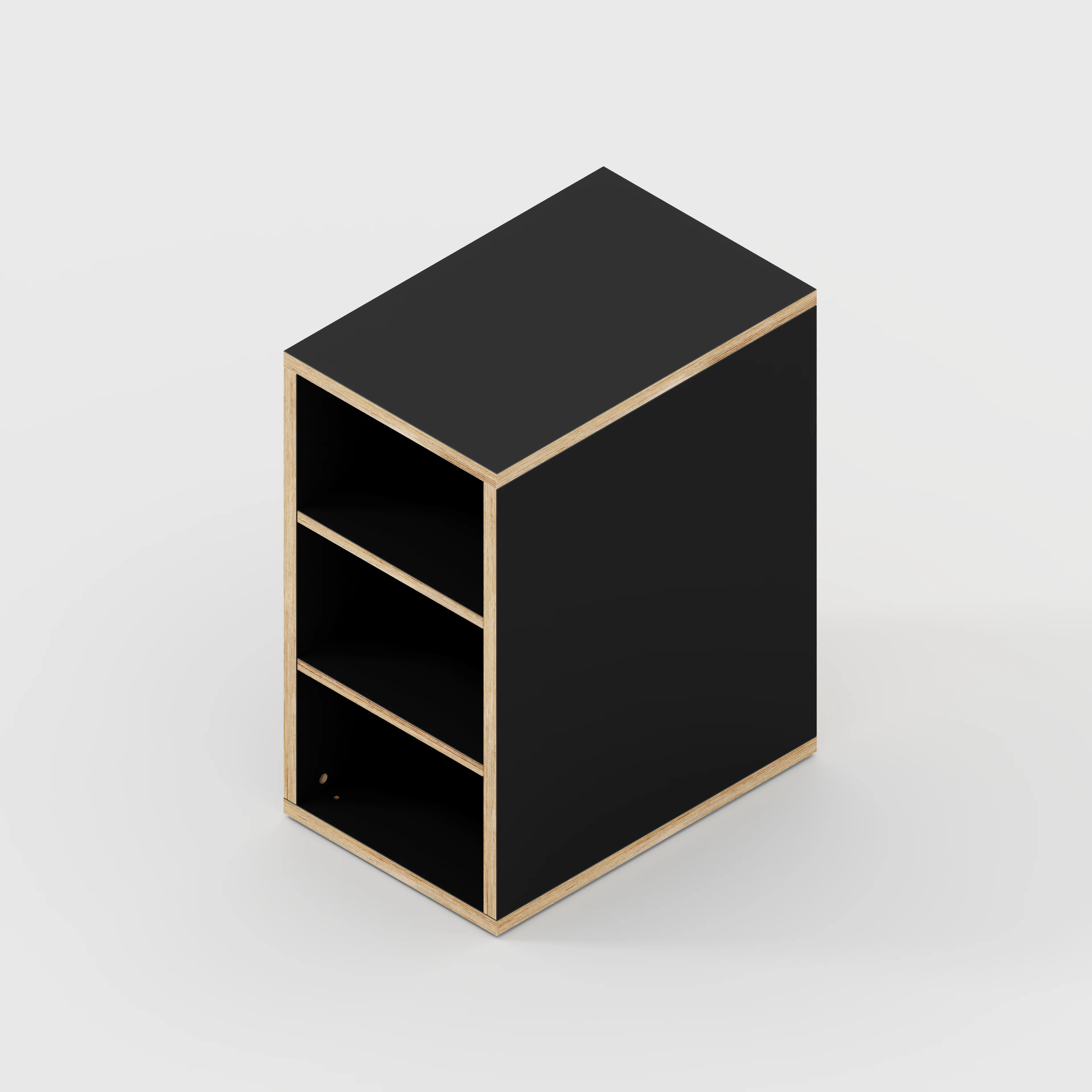 Plywood Storage with Shelves - Formica Diamond Black - 400(w) x 600(d) x 750(h) - Image 4