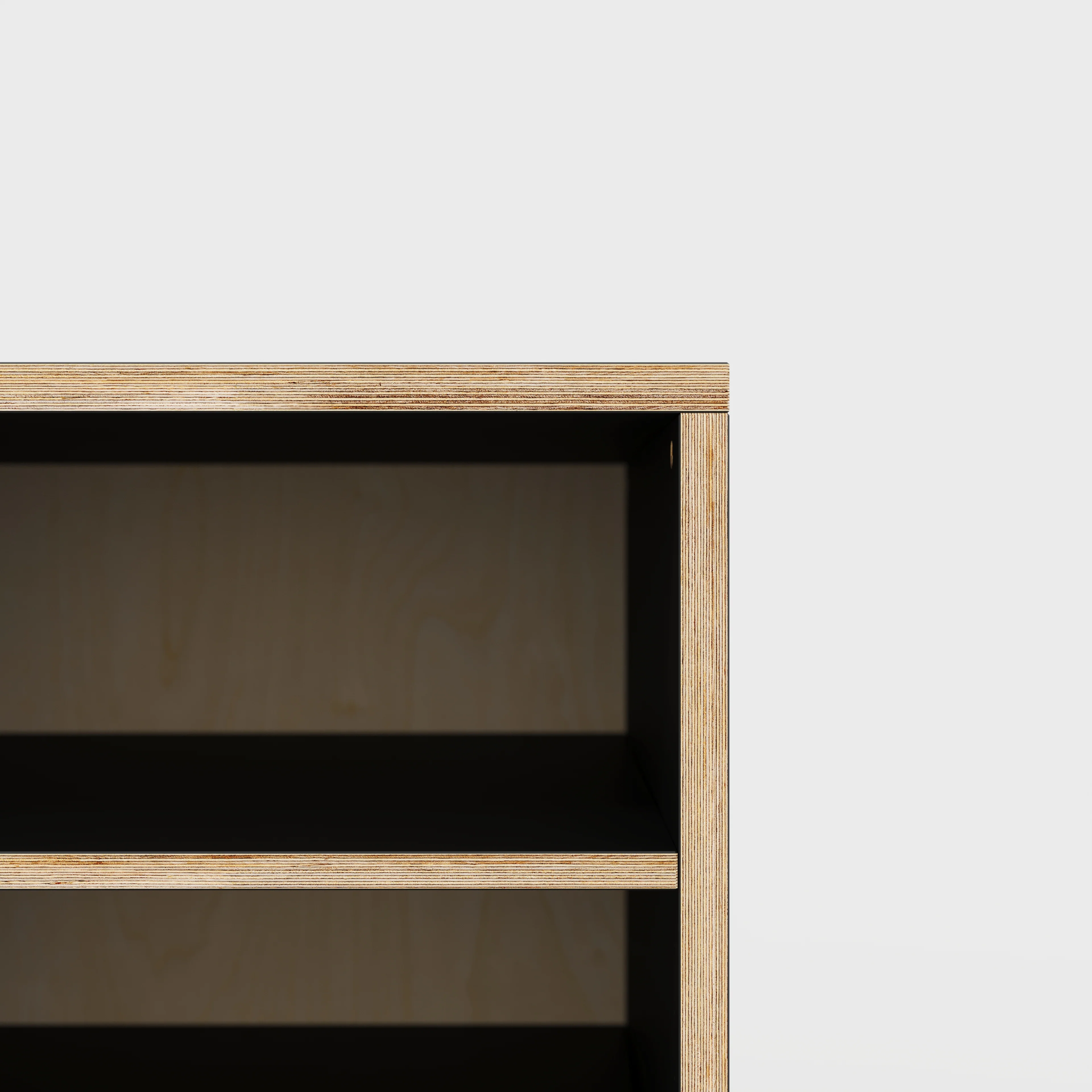 Plywood Storage with Shelves - Formica Diamond Black - 600(w) x 600(d) x 750(h) - Image 3