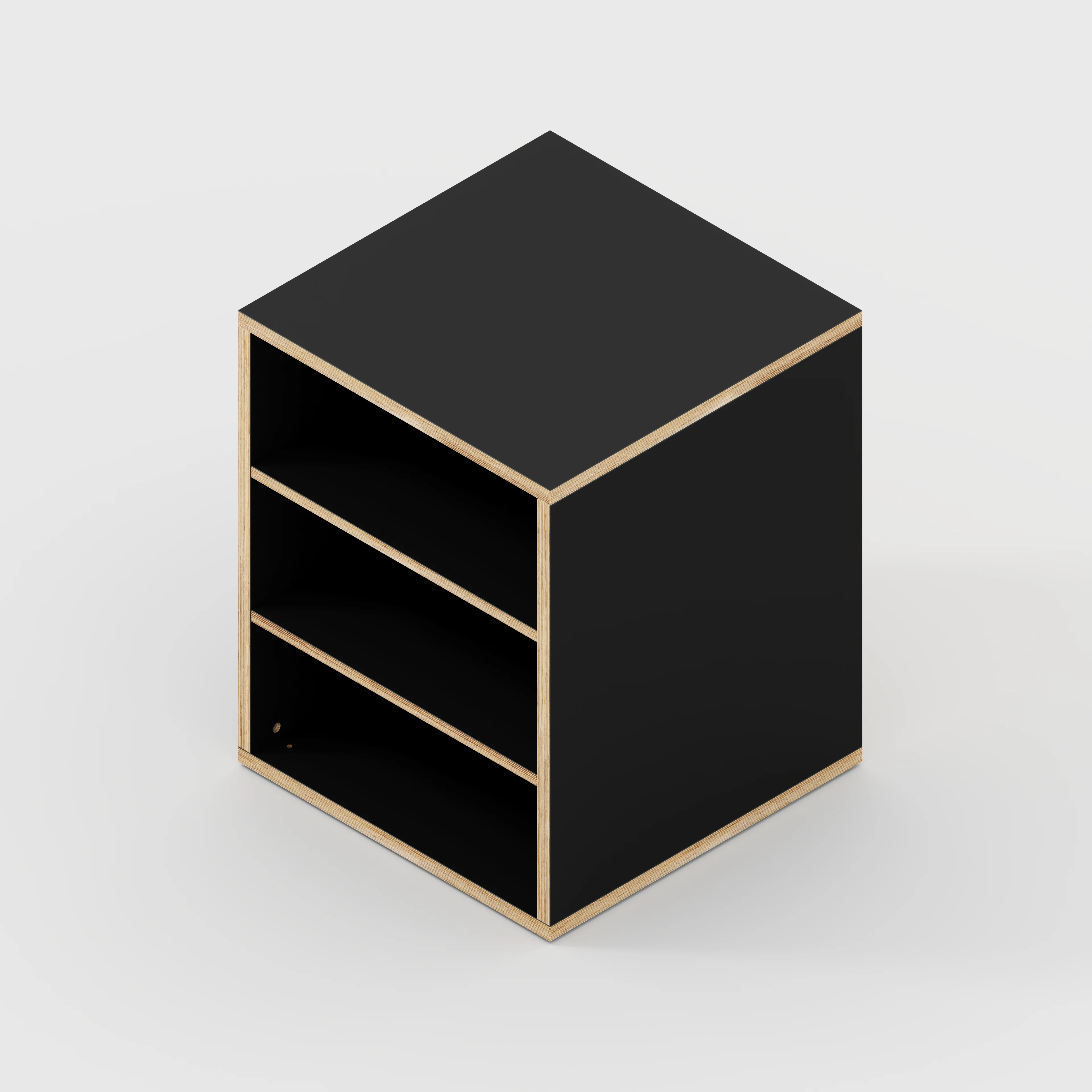 Plywood Storage with Shelves - Formica Diamond Black - 600(w) x 600(d) x 750(h) - Image 4