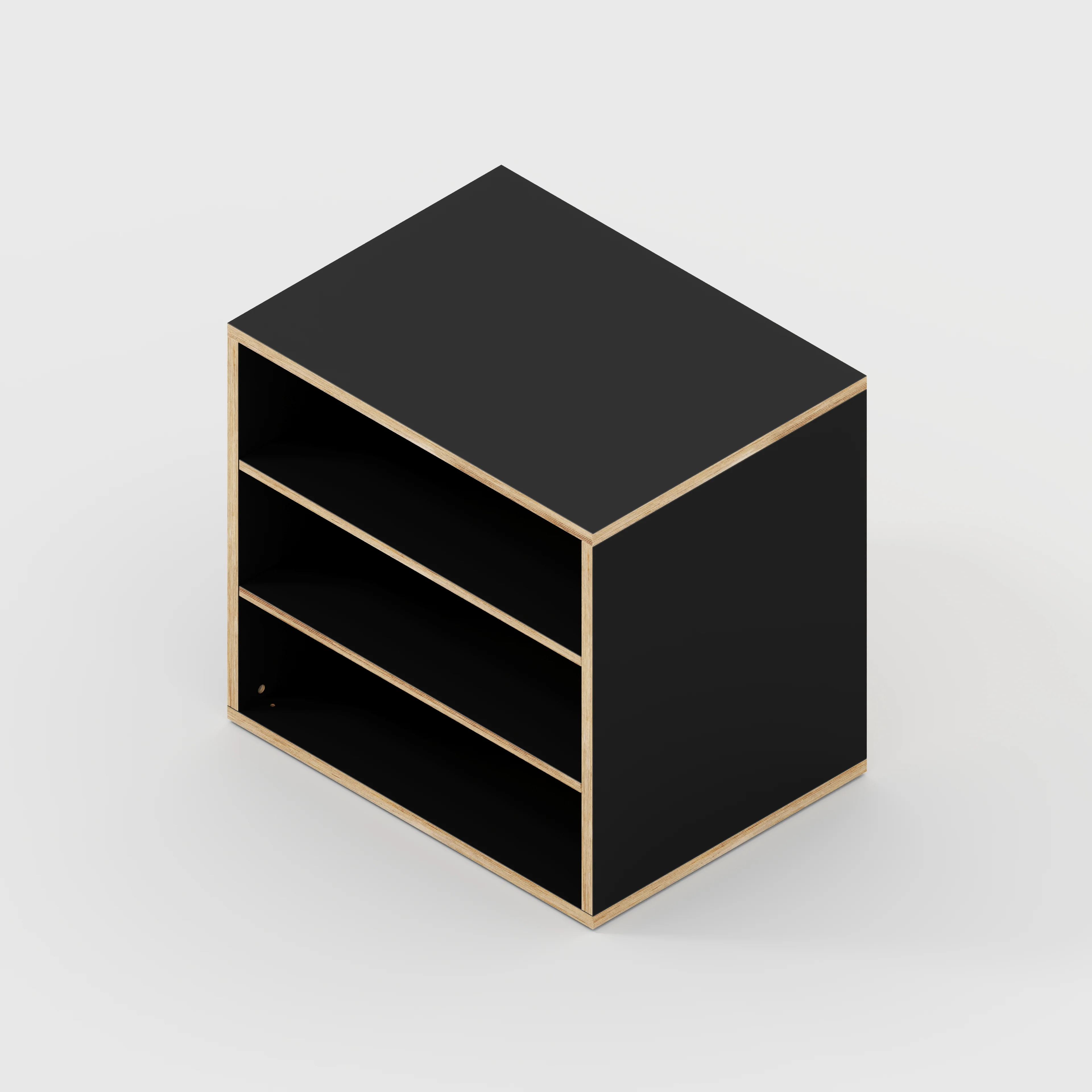 Plywood Storage with Shelves - Formica Diamond Black - 800(w) x 600(d) x 750(h) - Image 4