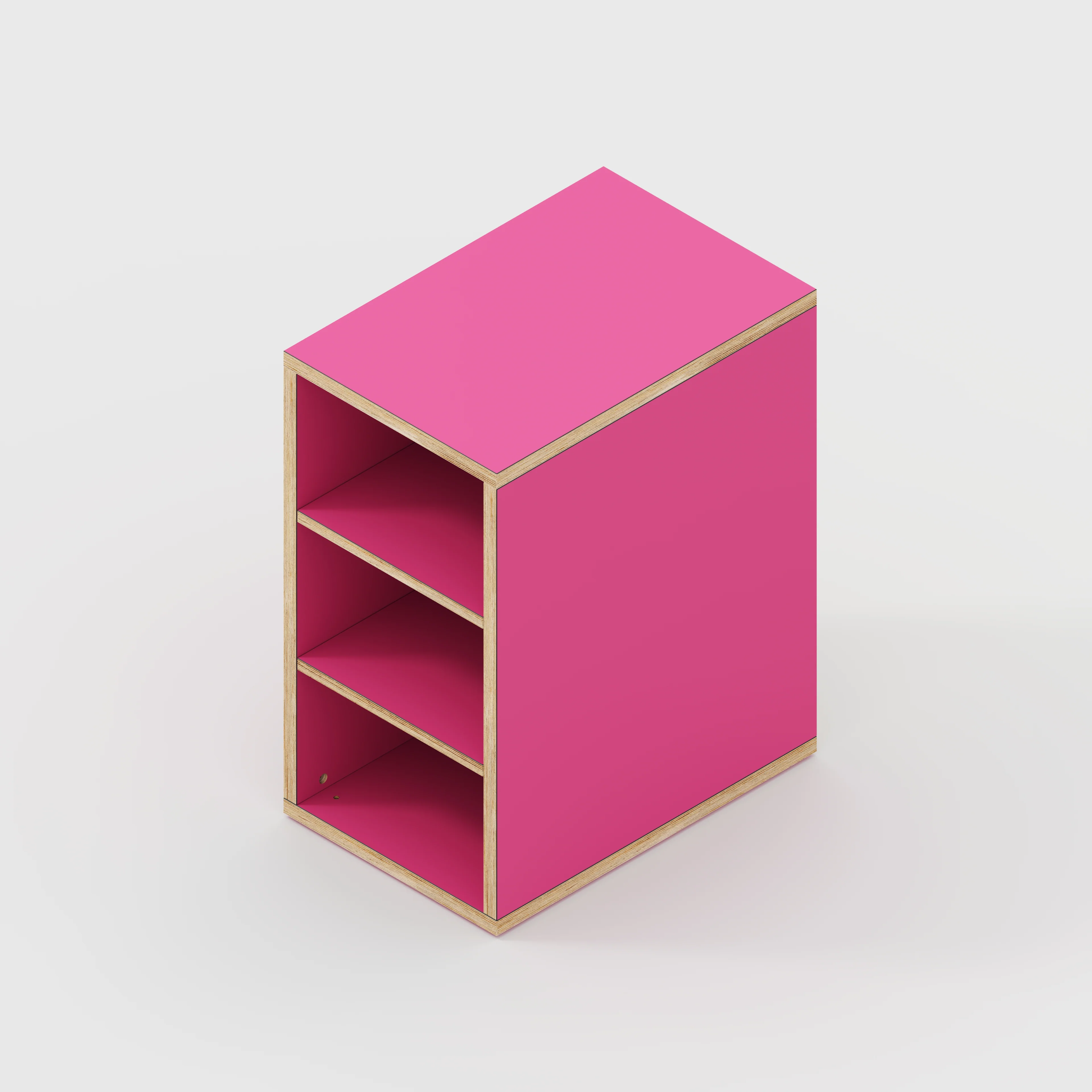 Plywood Storage with Shelves - Formica Juicy Pink - 400(w) x 600(d) x 750(h) - Image 4