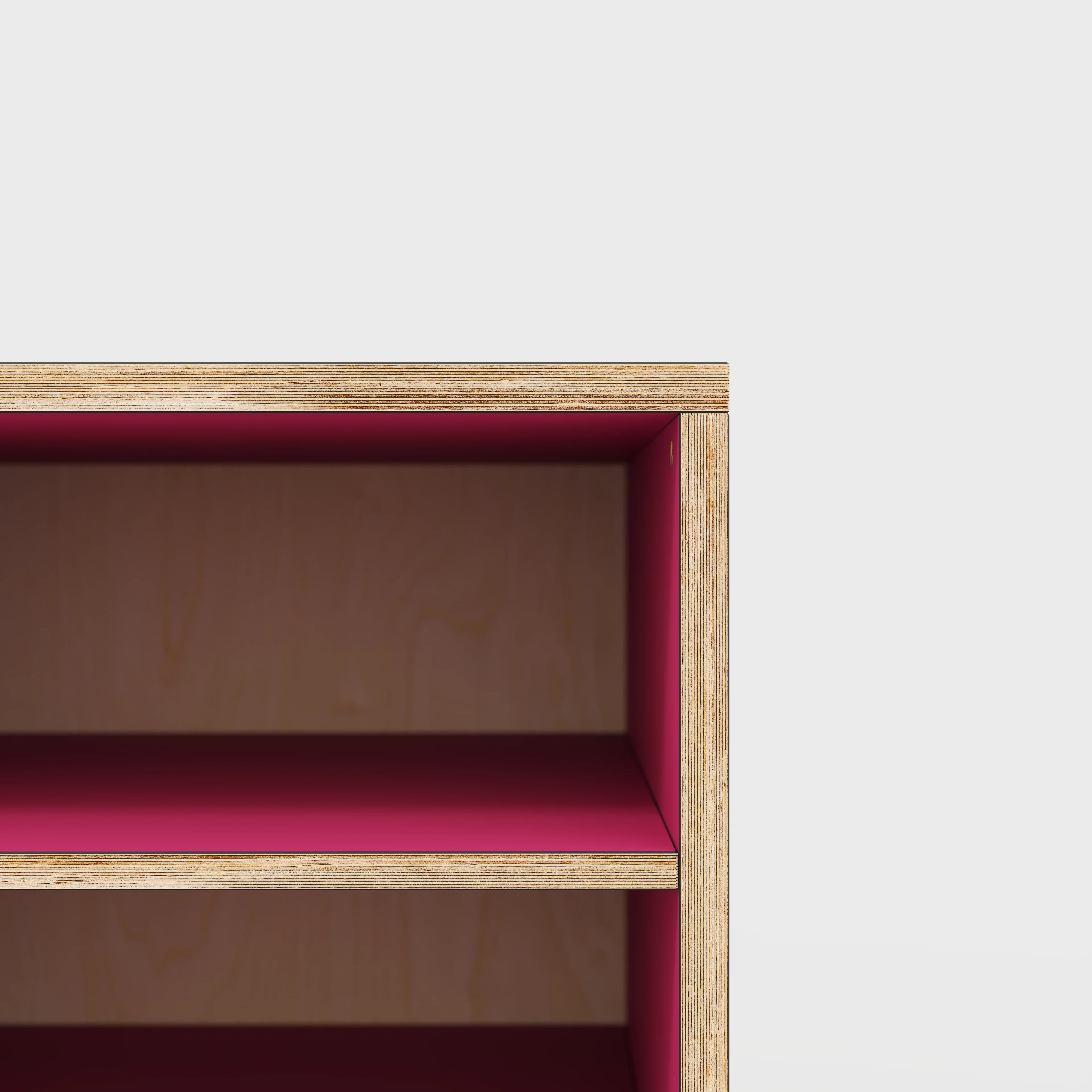 Plywood Storage with Shelves - Formica Juicy Pink - 600(w) x 600(d) x 750(h) - Image 3