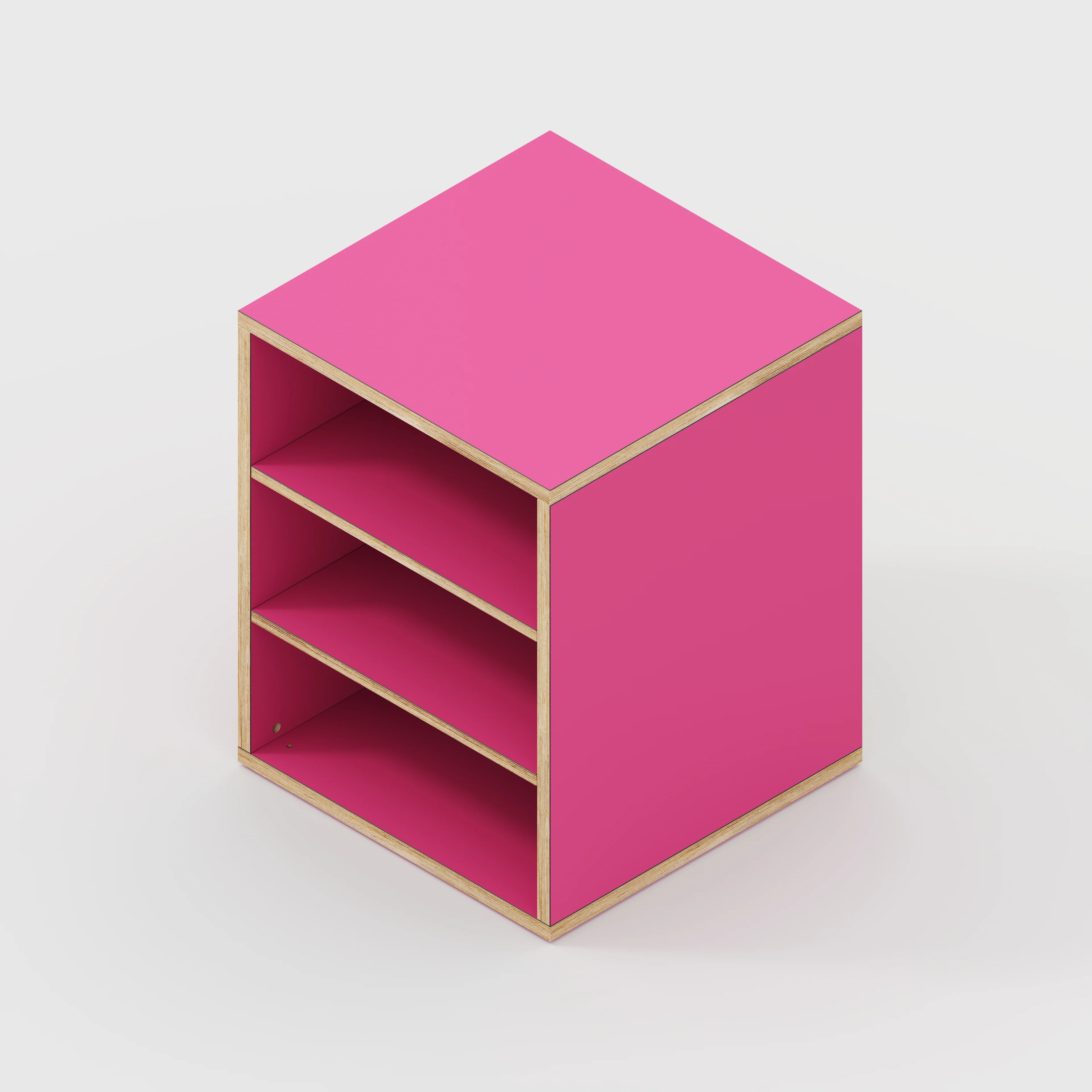 Plywood Storage with Shelves - Formica Juicy Pink - 600(w) x 600(d) x 750(h) - Image 4