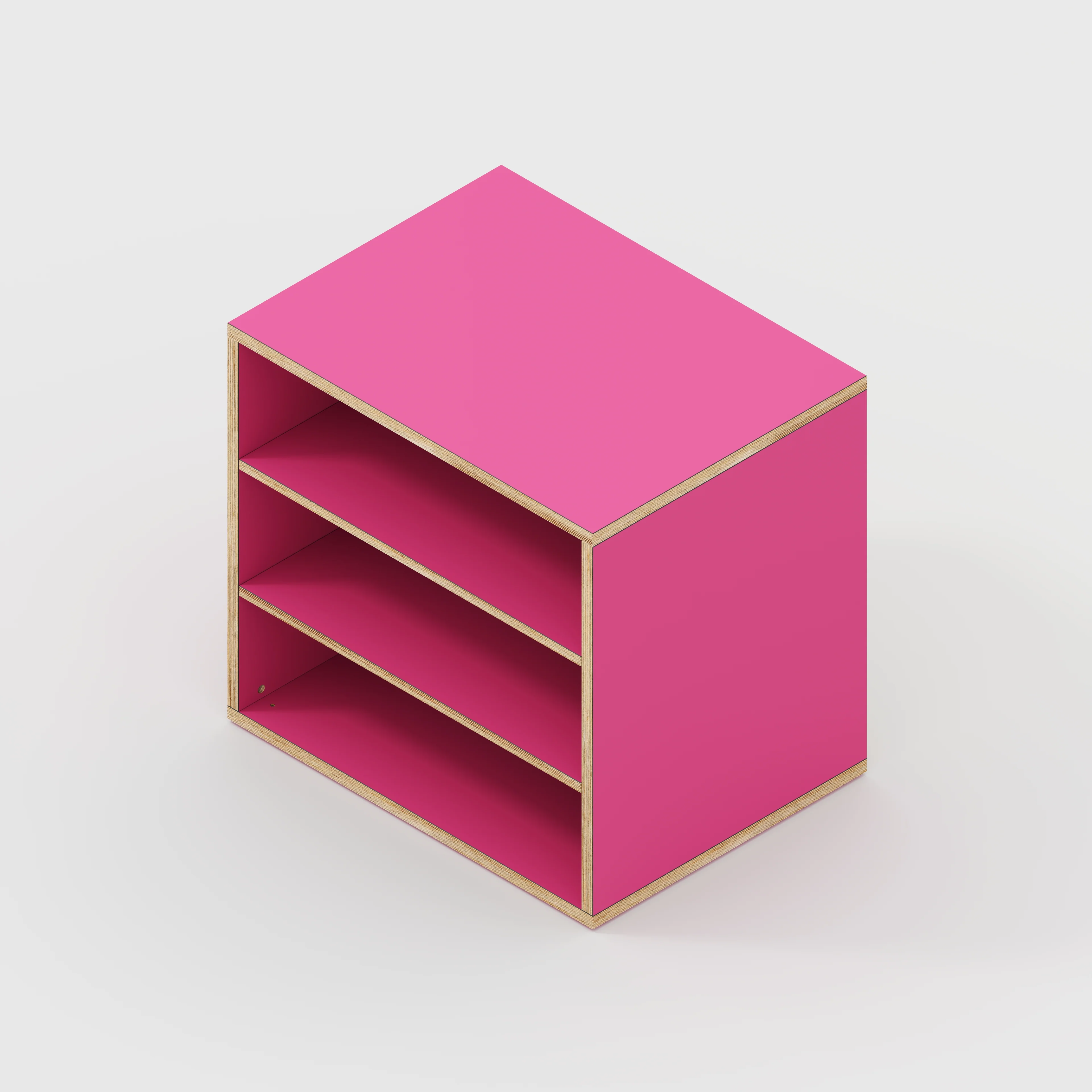 Plywood Storage with Shelves - Formica Juicy Pink - 800(w) x 600(d) x 750(h) - Image 4