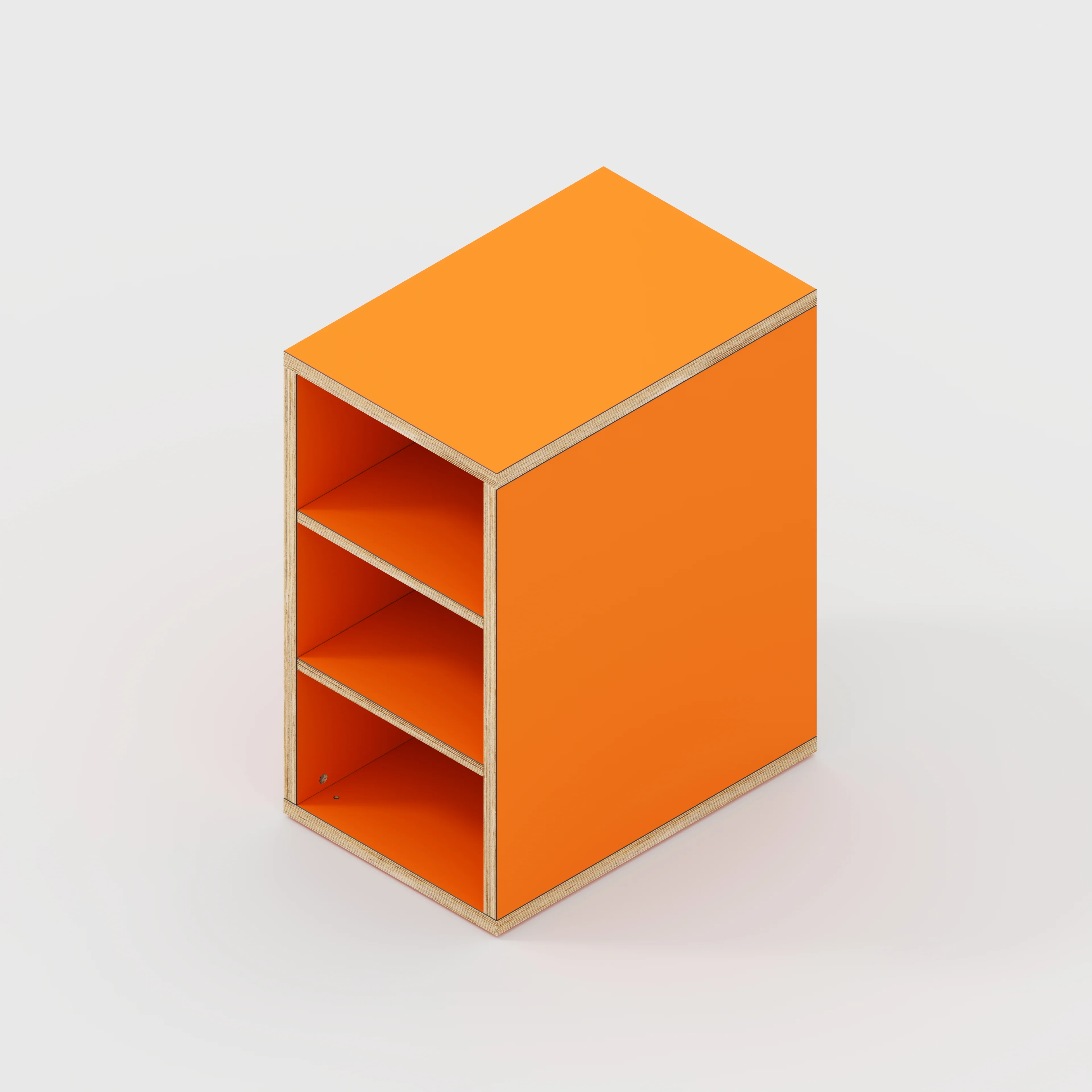 Plywood Storage with Shelves - Formica Levante Orange - 400(w) x 600(d) x 750(h) - Image 4