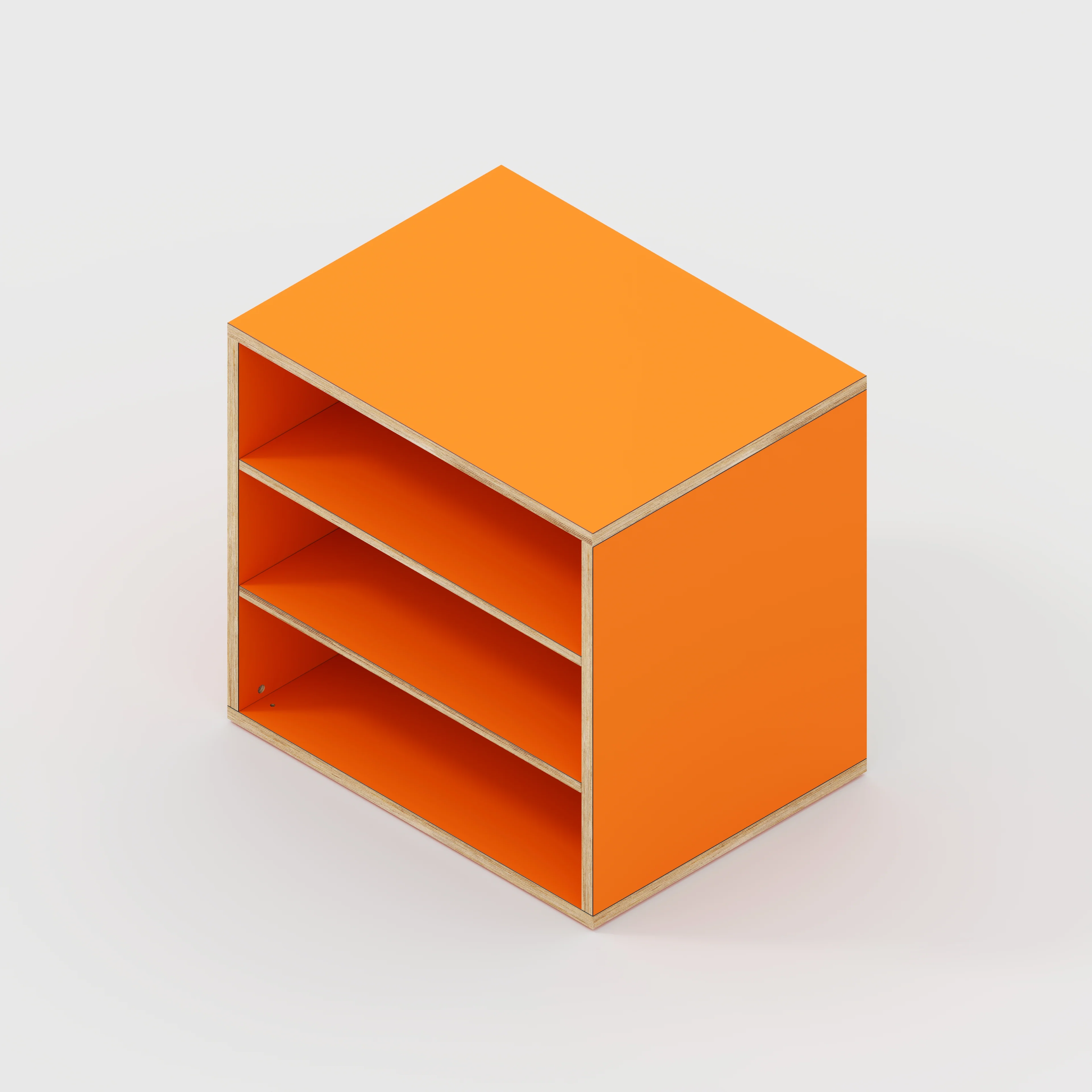 Plywood Storage with Shelves - Formica Levante Orange - 800(w) x 600(d) x 750(h) - Image 4