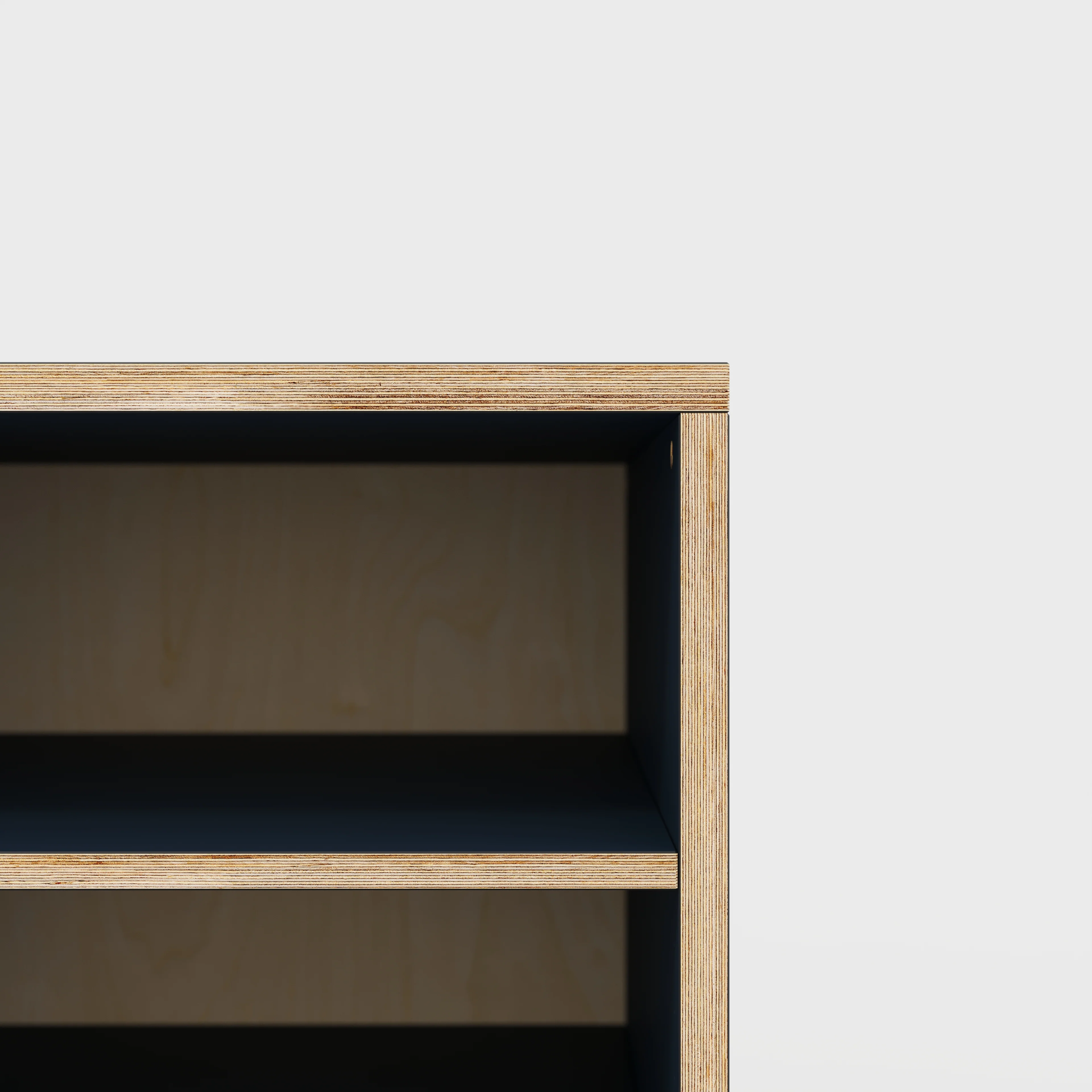 Plywood Storage with Shelves - Formica Night Sea Blue - 400(w) x 600(d) x 750(h) - Image 3