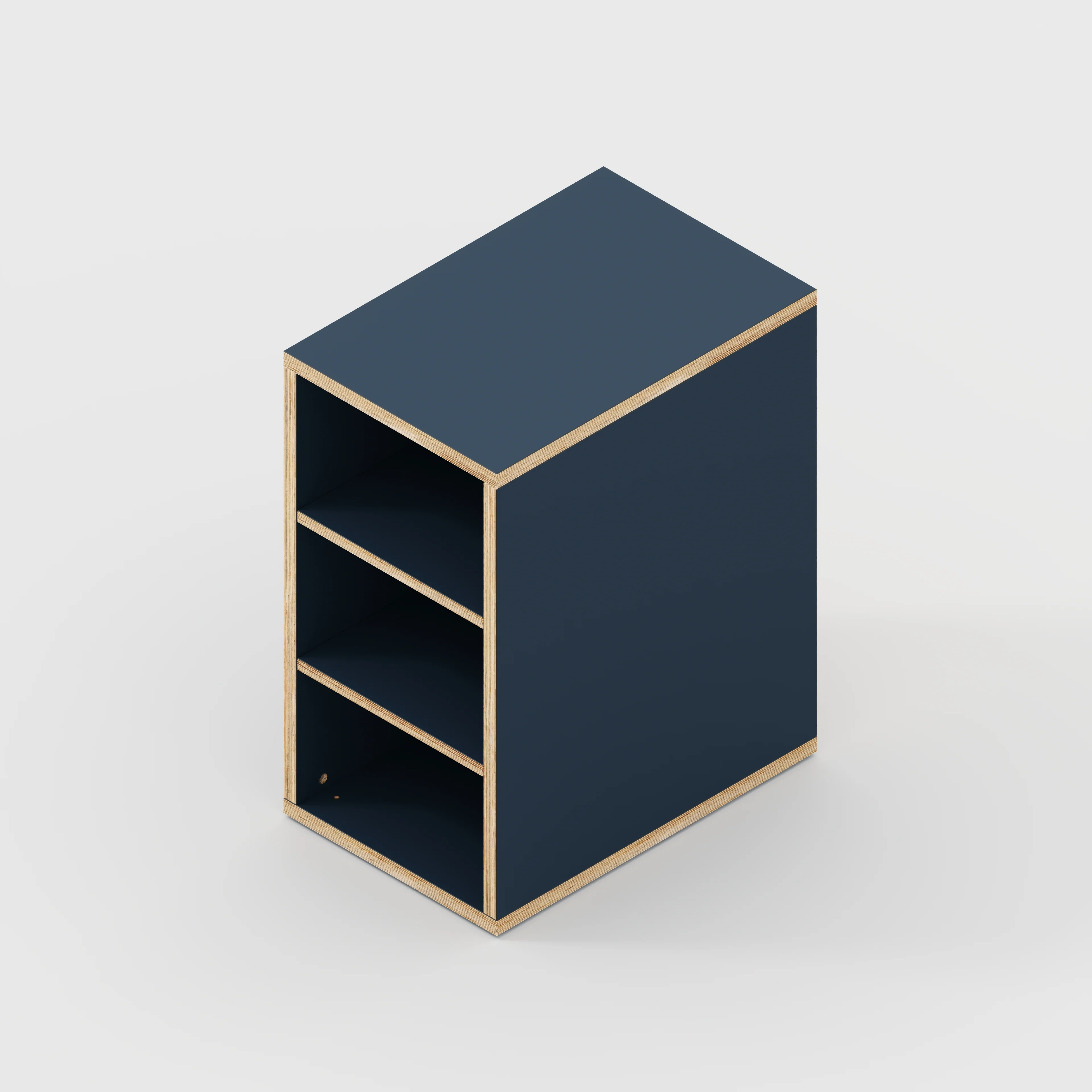 Plywood Storage with Shelves - Formica Night Sea Blue - 400(w) x 600(d) x 750(h) - Image 4